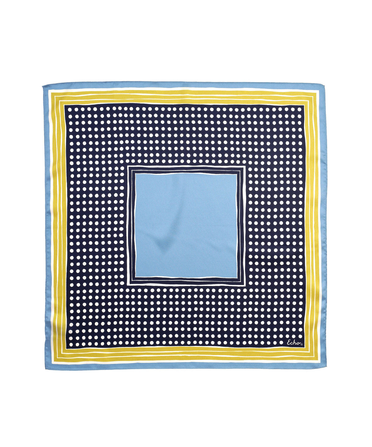 Dotty Silk Bandana in Navy