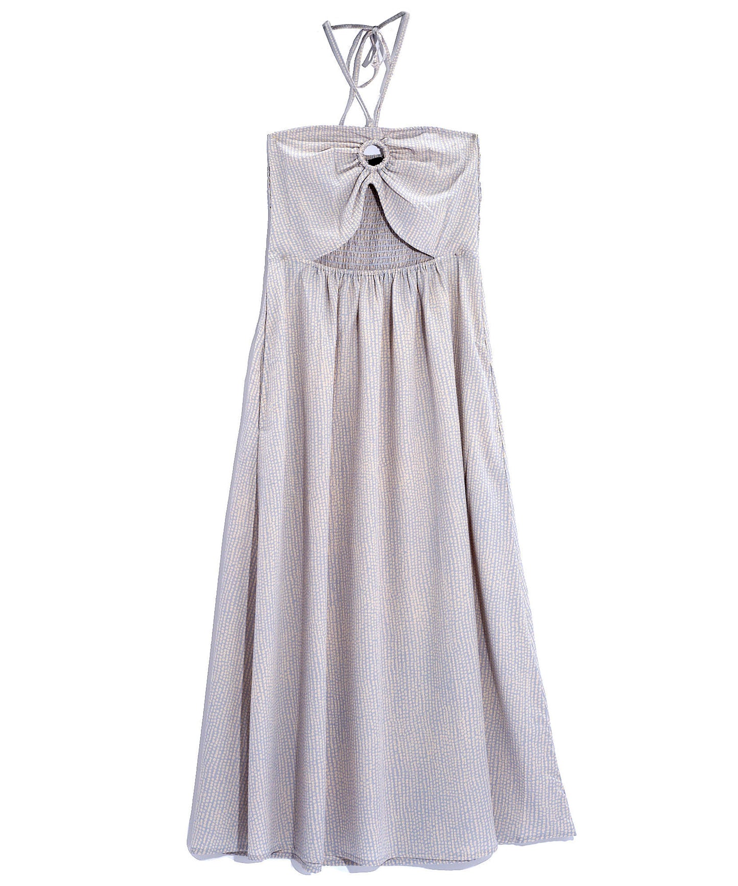 Seersucker Cut-out Dress in color Ripple