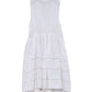 Supersoft Gauze Vesper Dress in color white - back of garment
