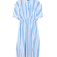 Umbrella Stripe Gemma Maxi Dress in color Capri