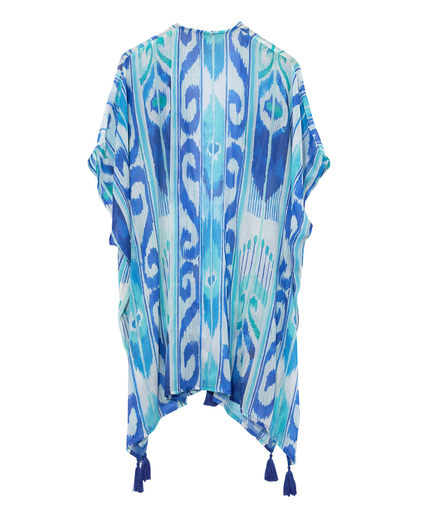 Island Ikat Duster in color Aqua