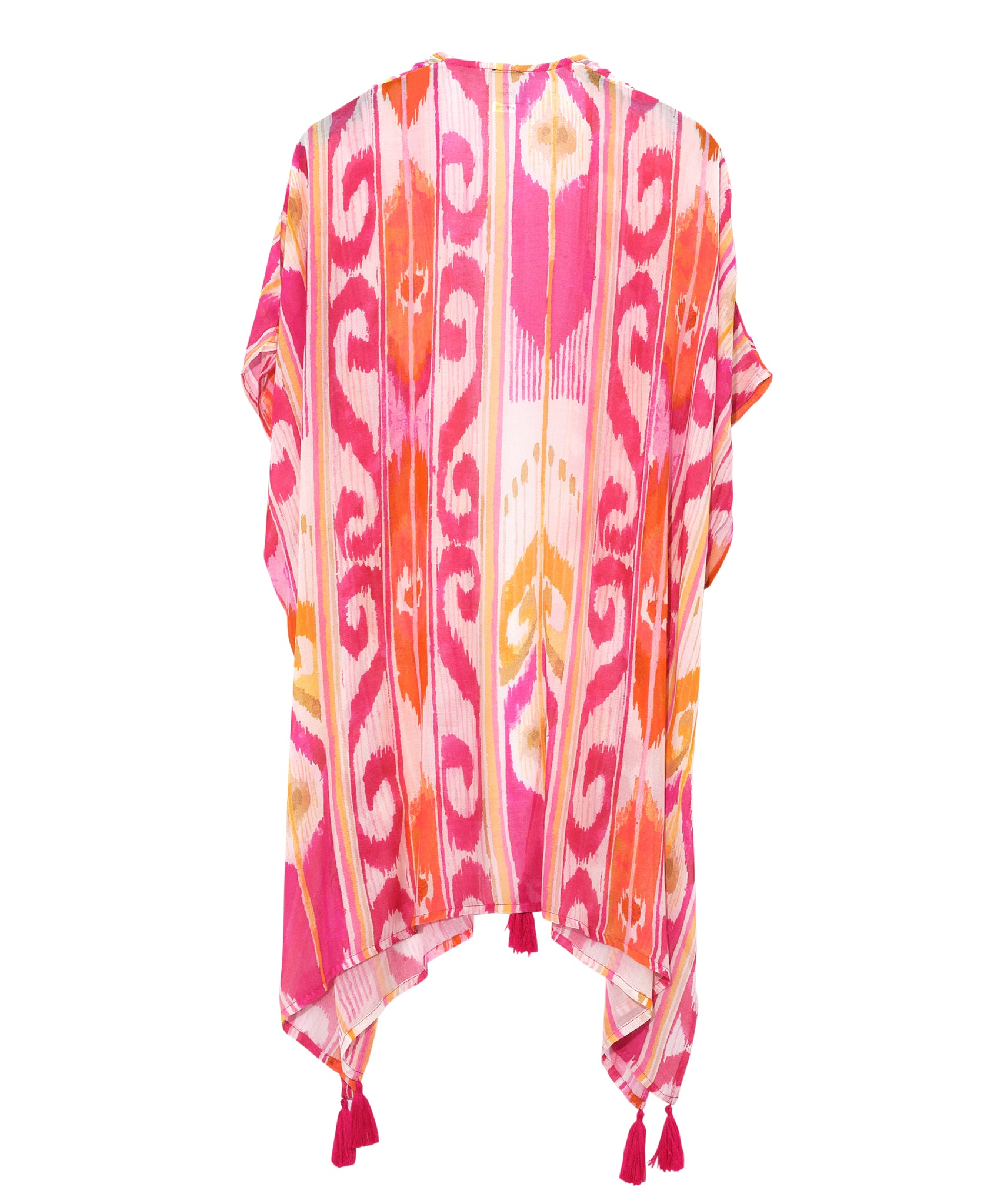 Island Ikat Duster in color Hibiscus