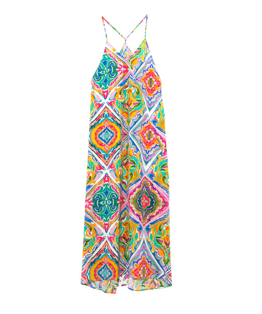 Lisbon Tile Scarf Dress in color Sunshine