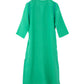 Catalina Embroidered Caftan in color Island Green