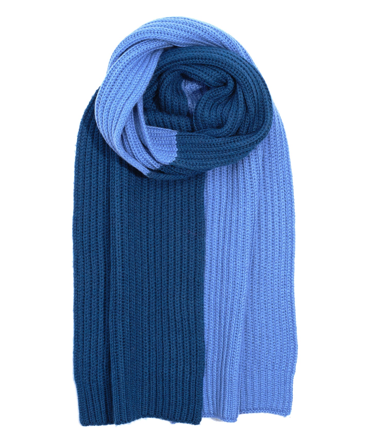 Colorbblock Rib Scarf in color Poseidon/Mystic Blue