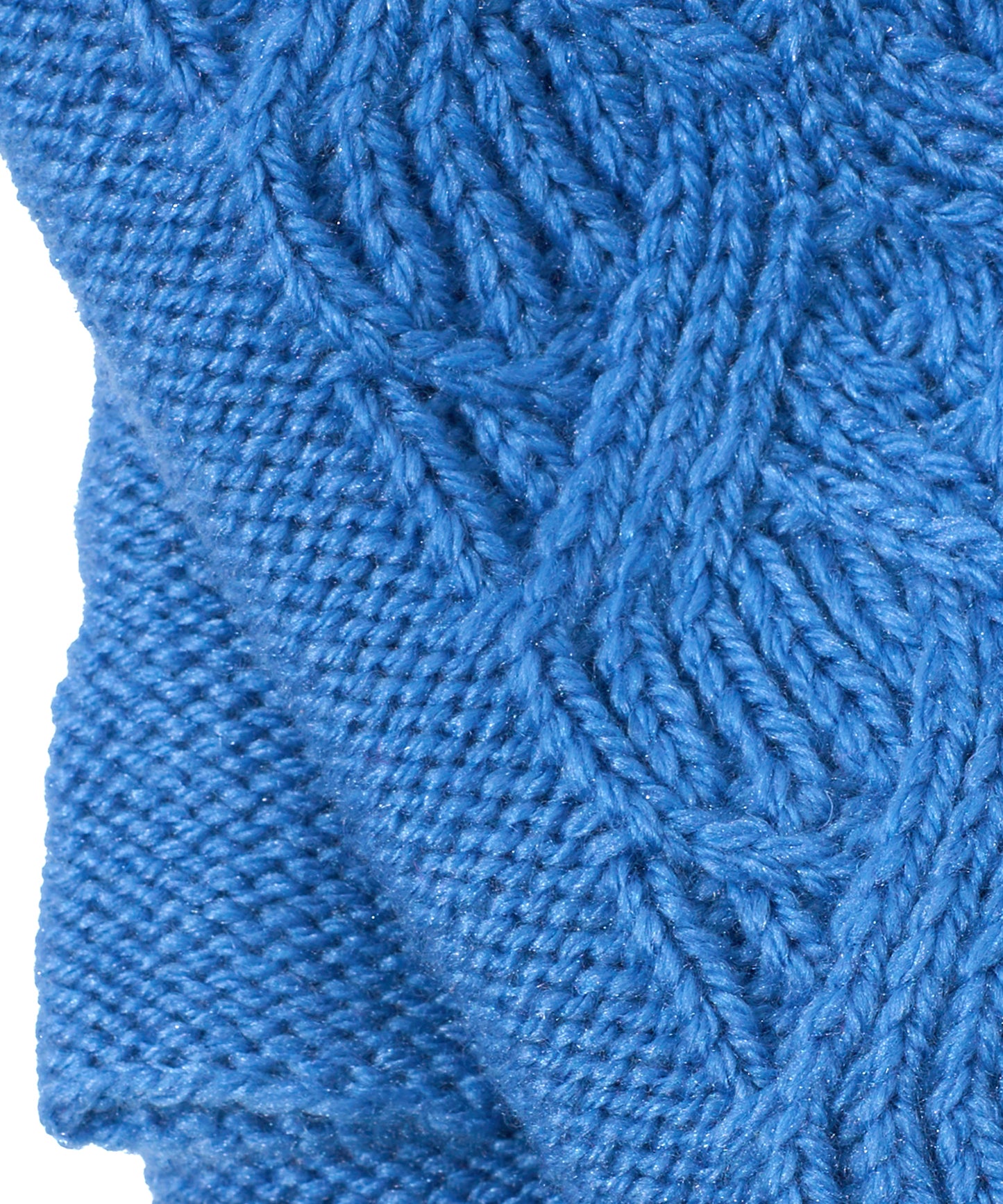 Loopy Cable Handwarmer in color Mystic Blue