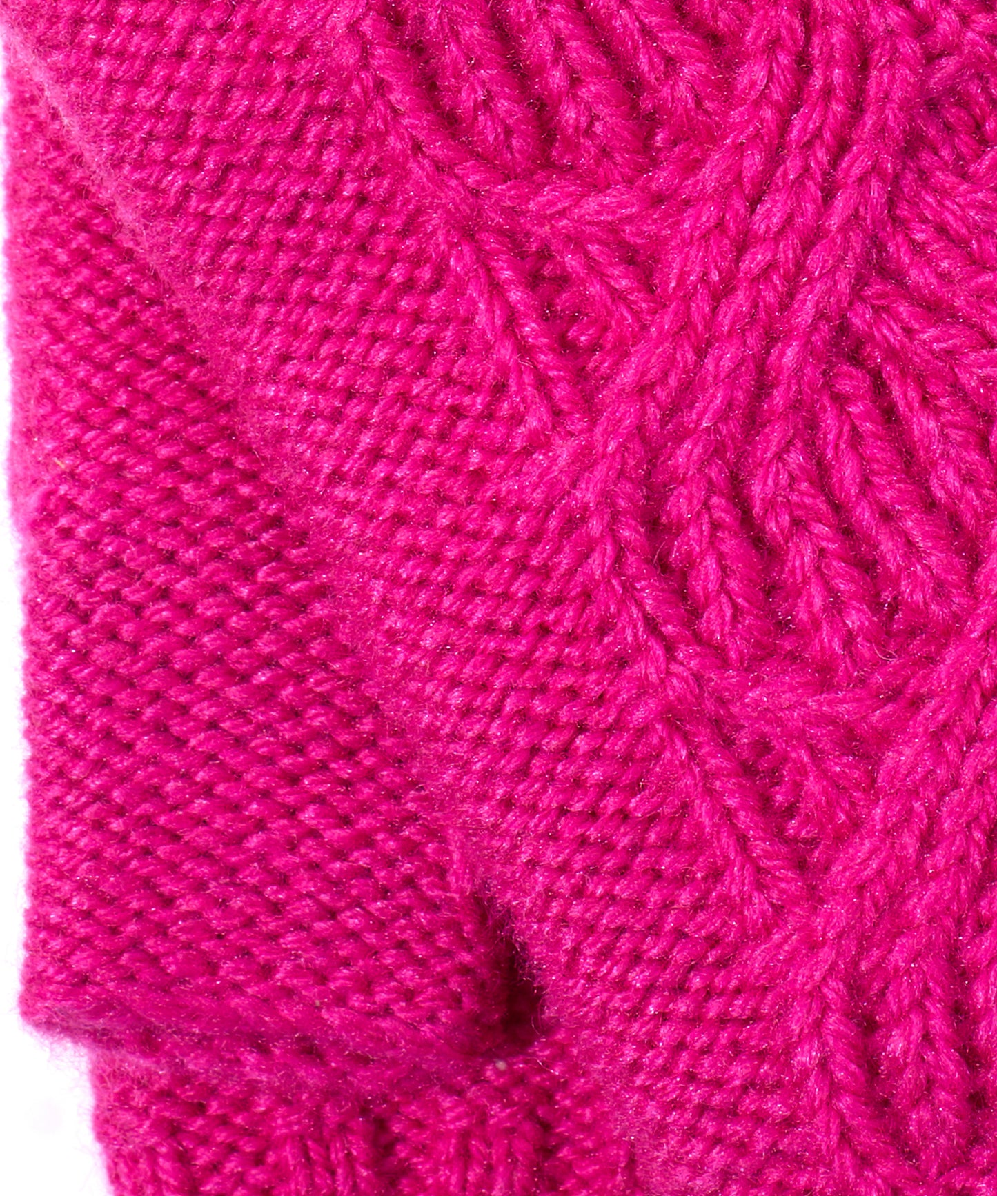 Loopy Cable Handwarmer in color Electric Pink