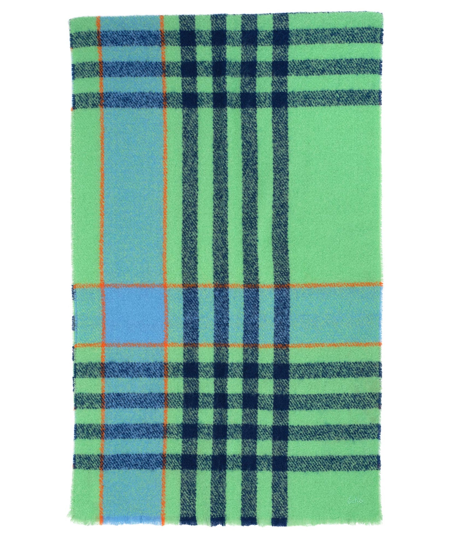 Buzzy Plaid Scarf in color Spearmint