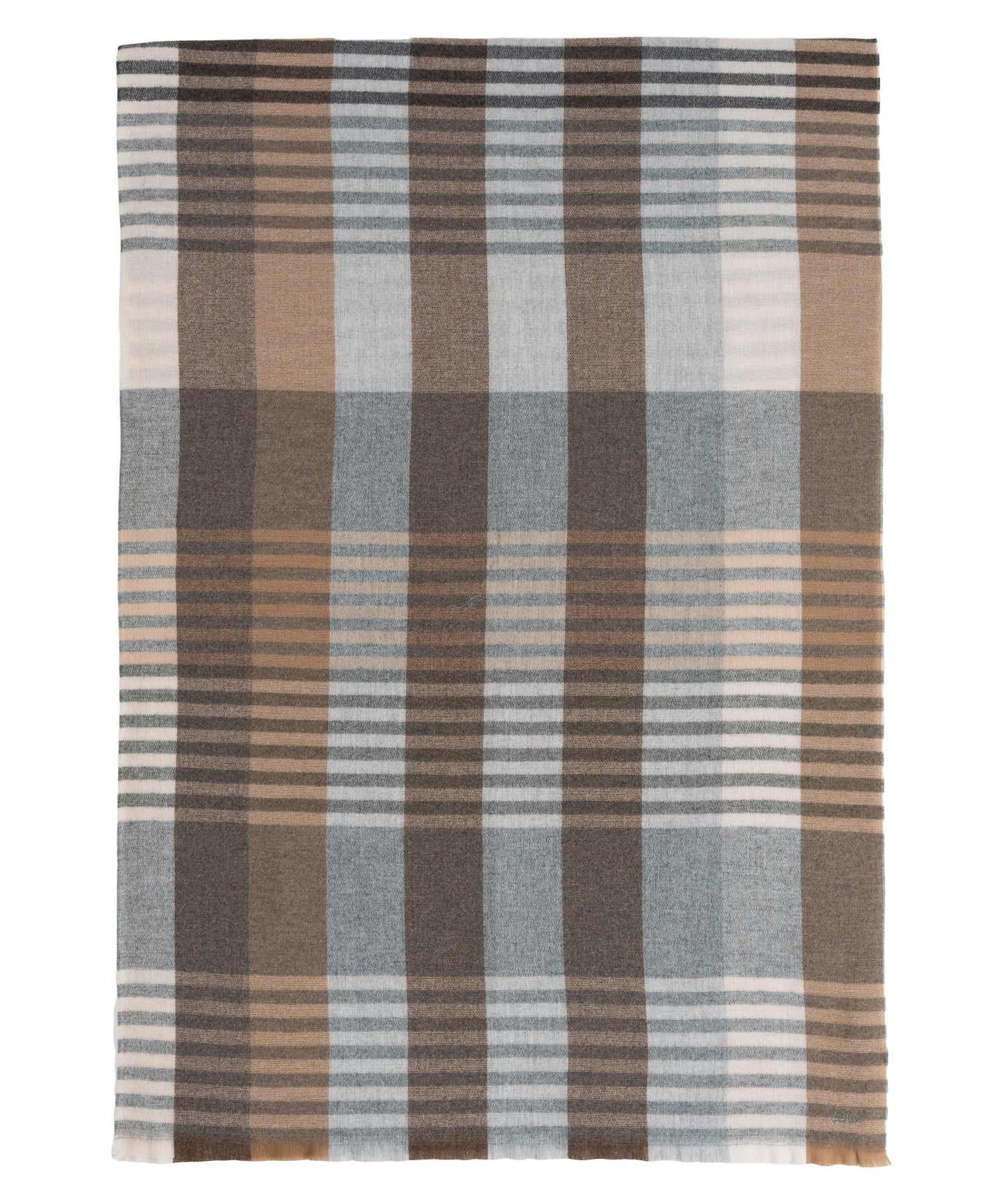 Gramercy Plaid Wrap in color grey heather