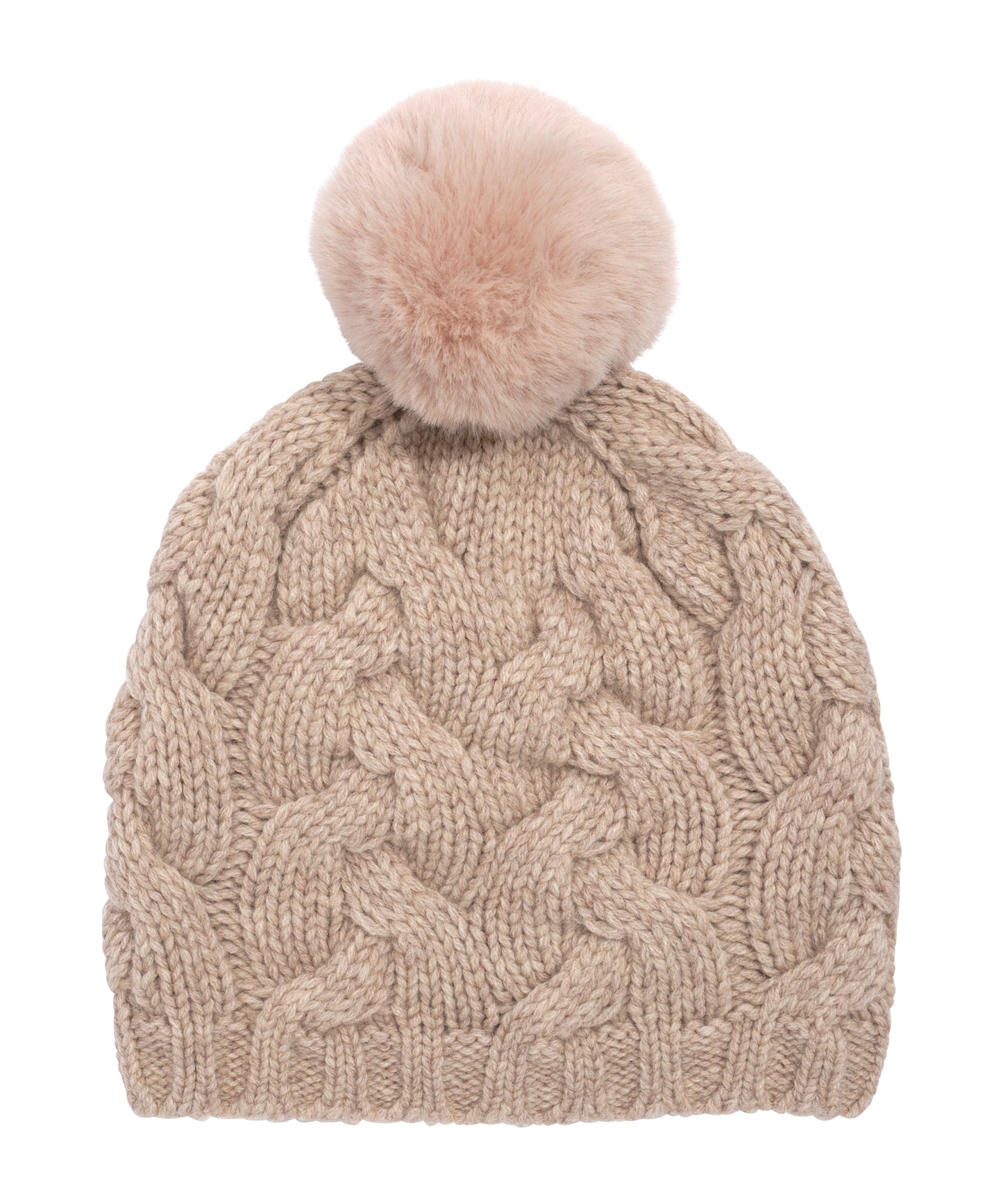 Park Cable Beanie in color farro heather
