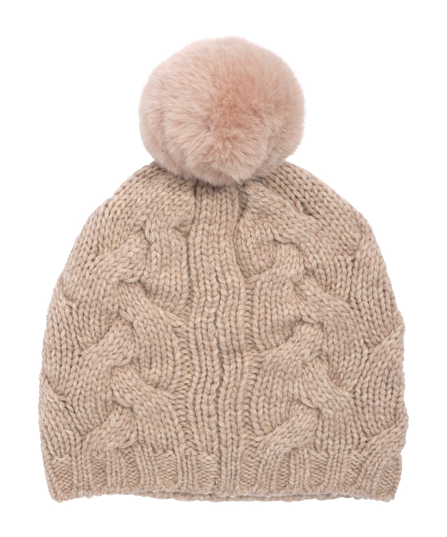 Park Cable Beanie in color farro heather