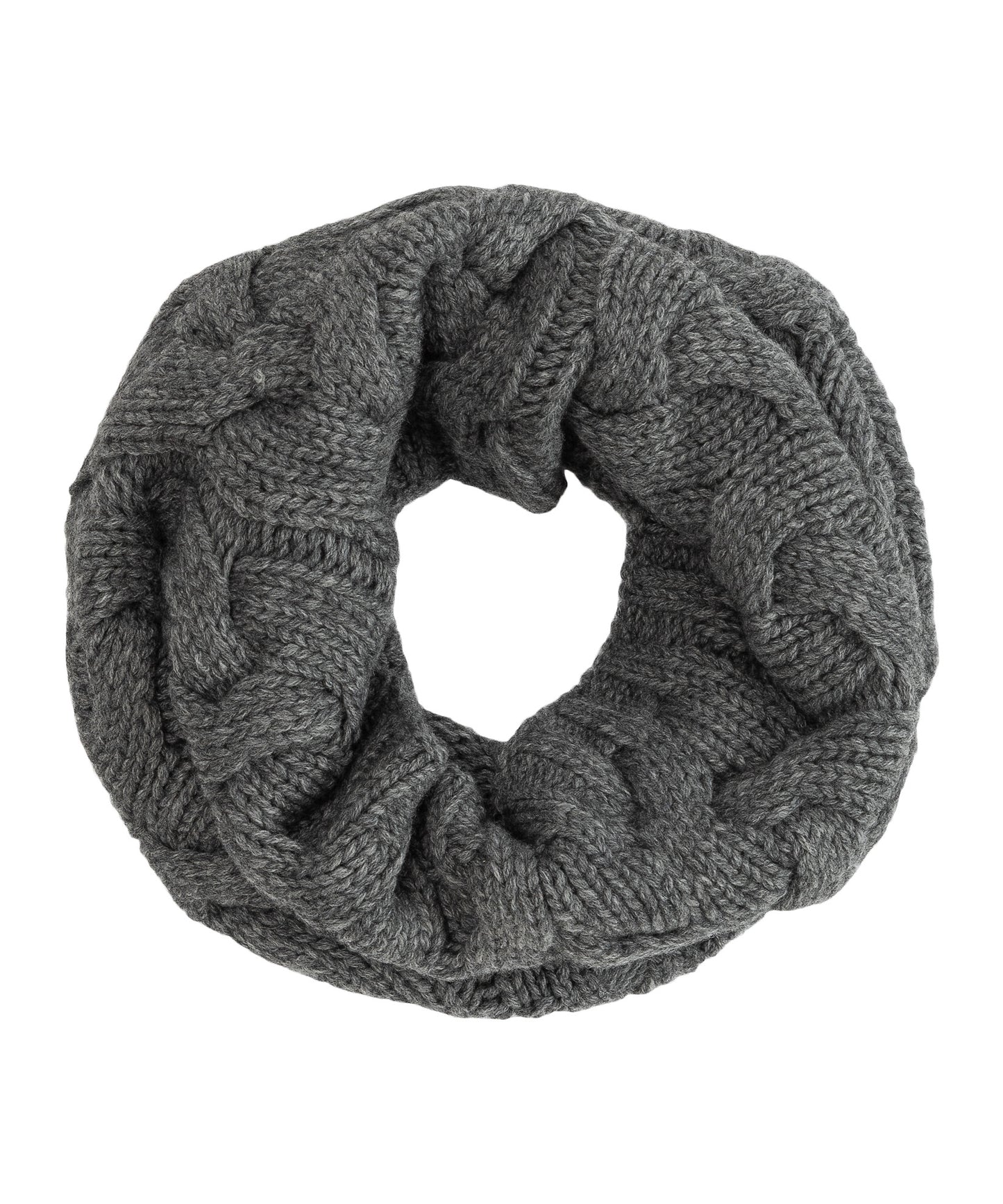 Park Cable Snood in color dark grey