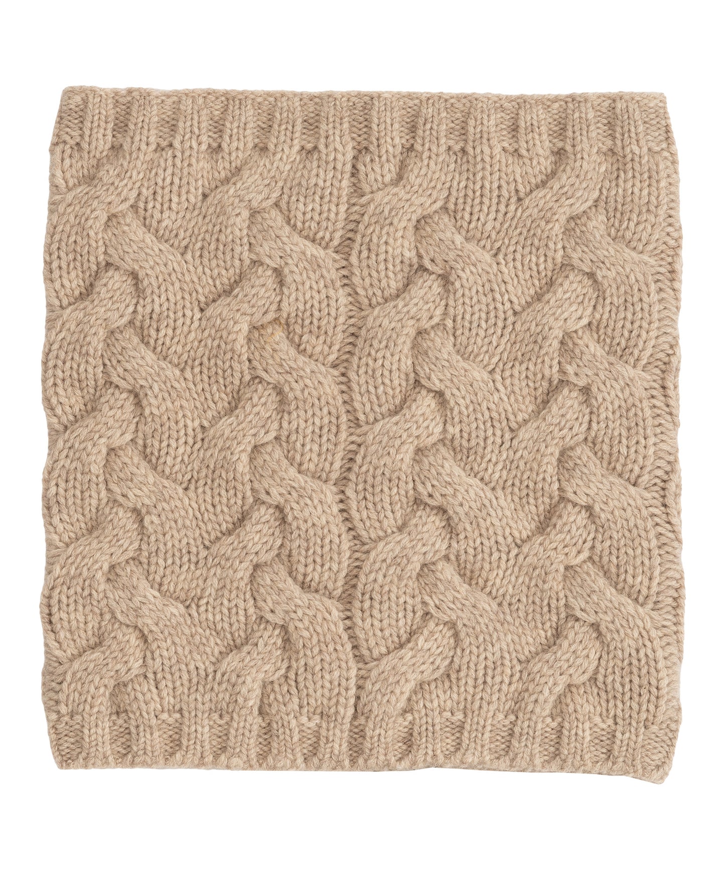 Park Cable Snood in color farro heather