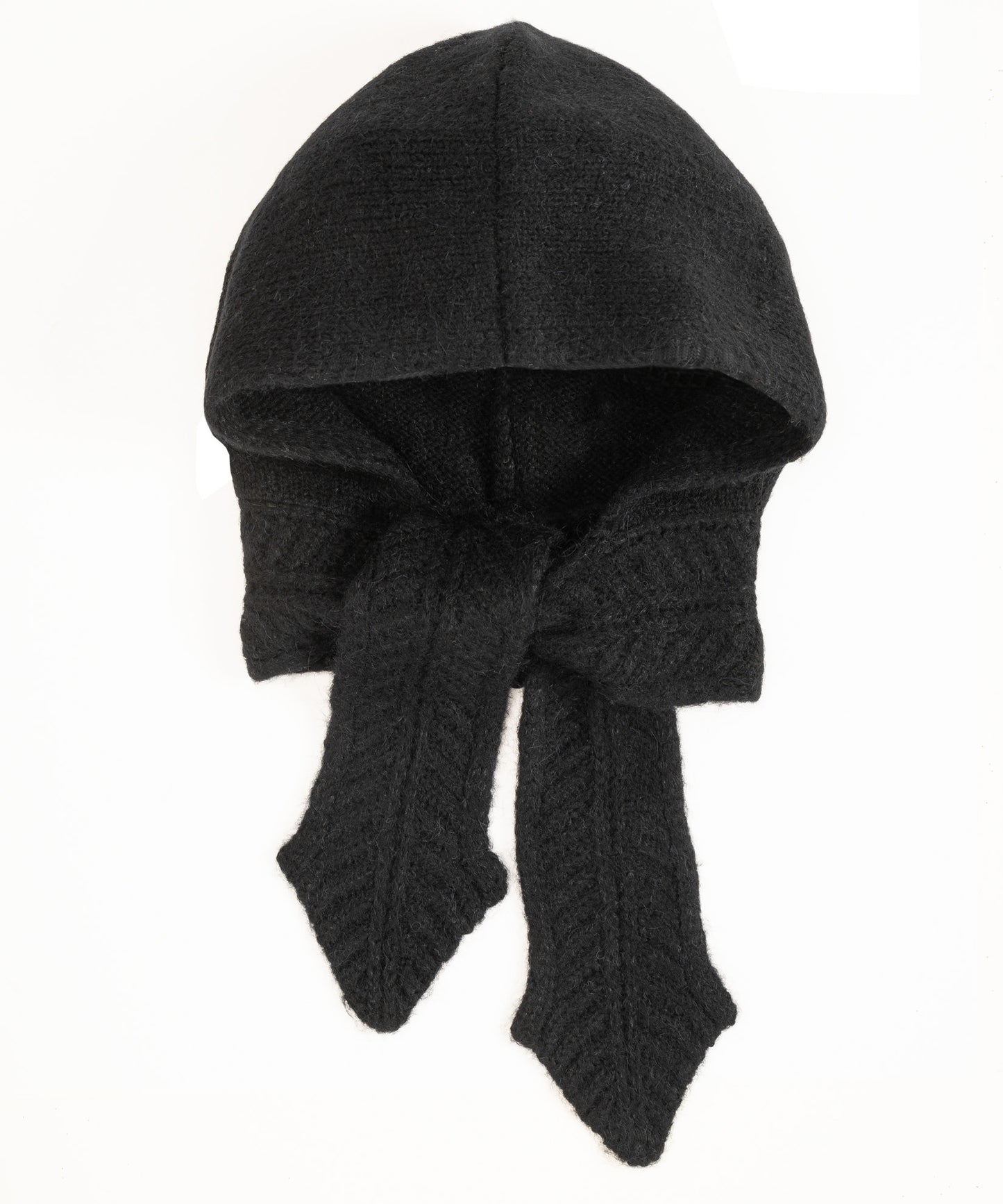 Fuzzy Scarf Hood in color black