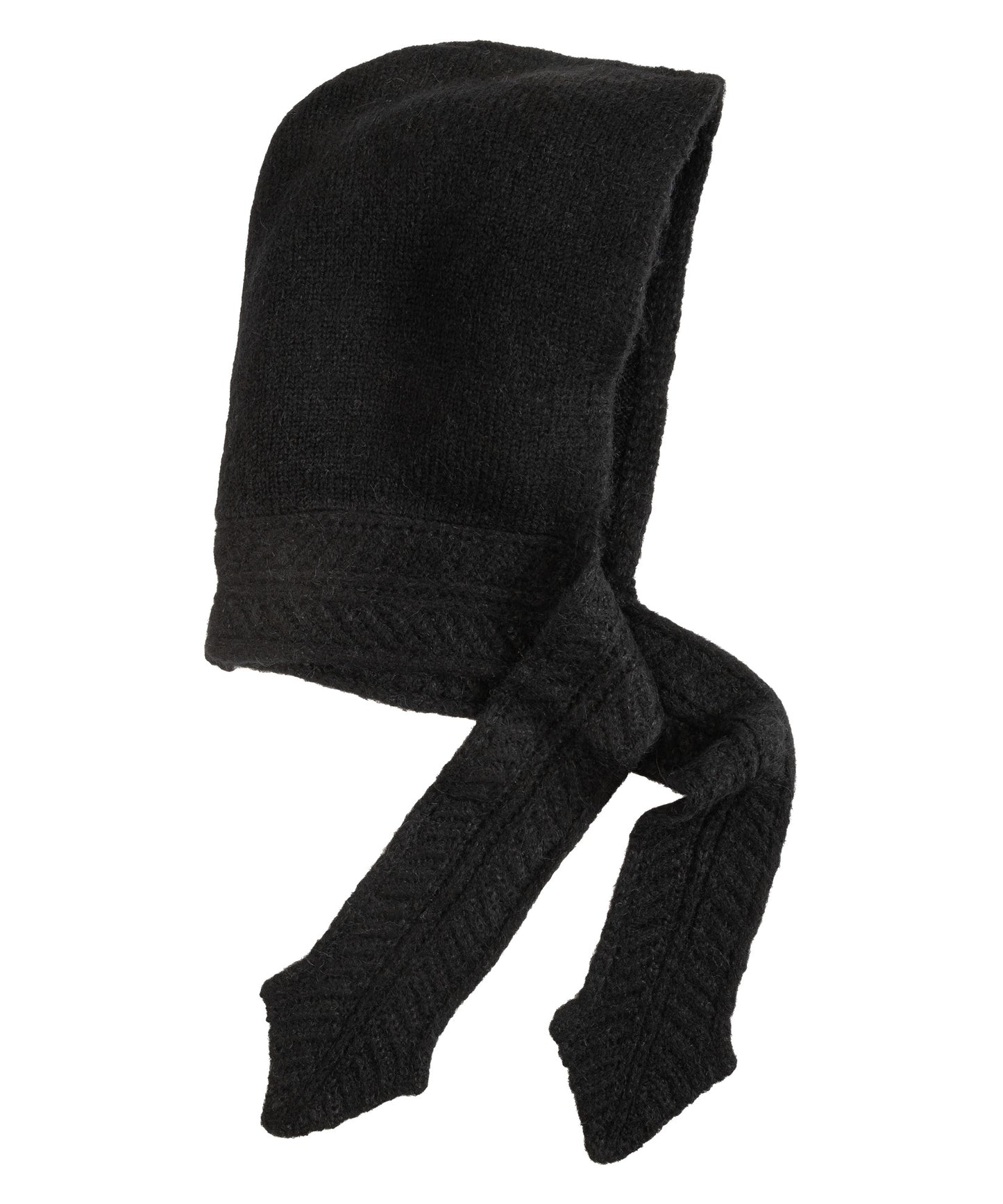 Fuzzy Scarf Hood in color black