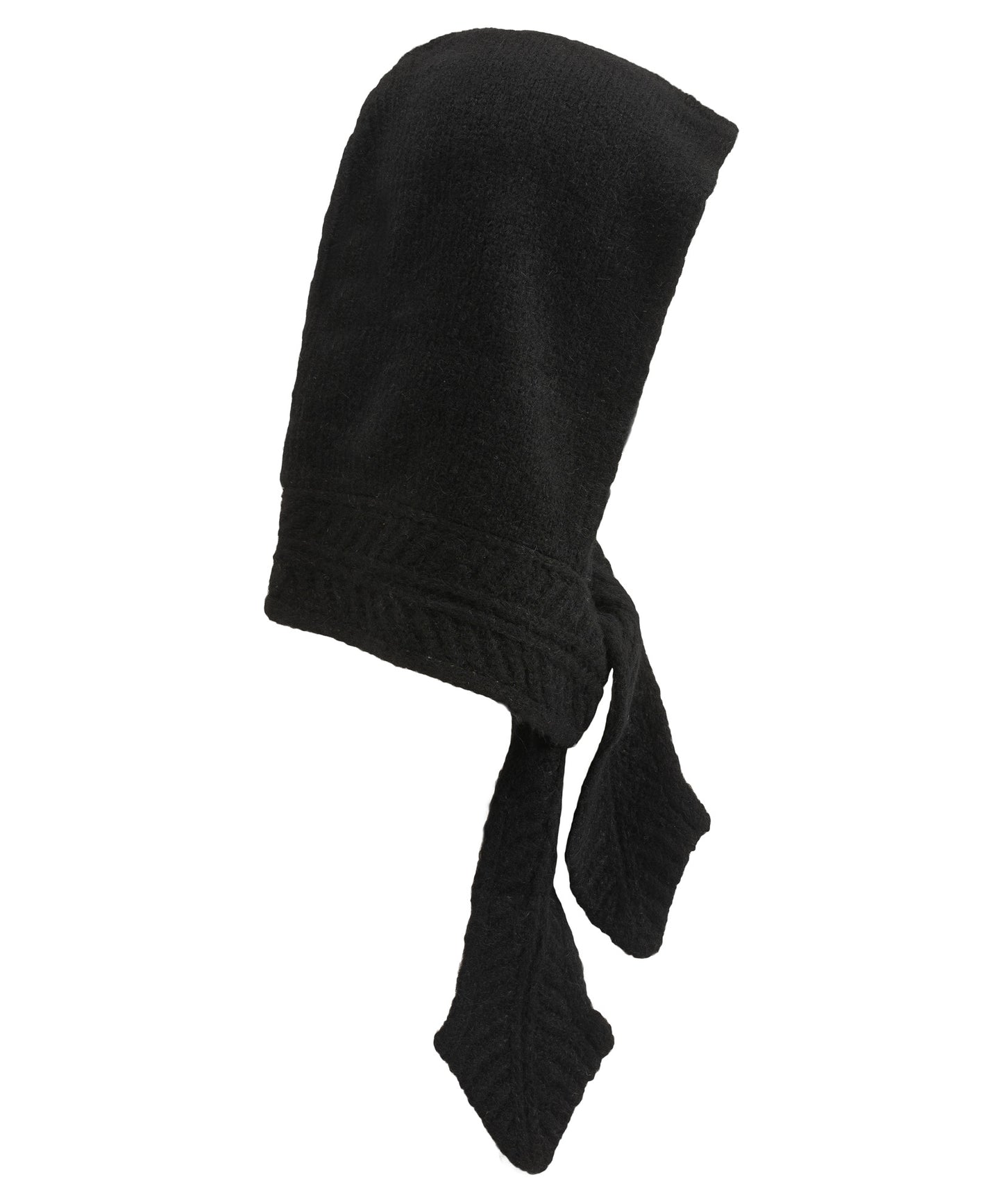 Fuzzy Scarf Hood in color black