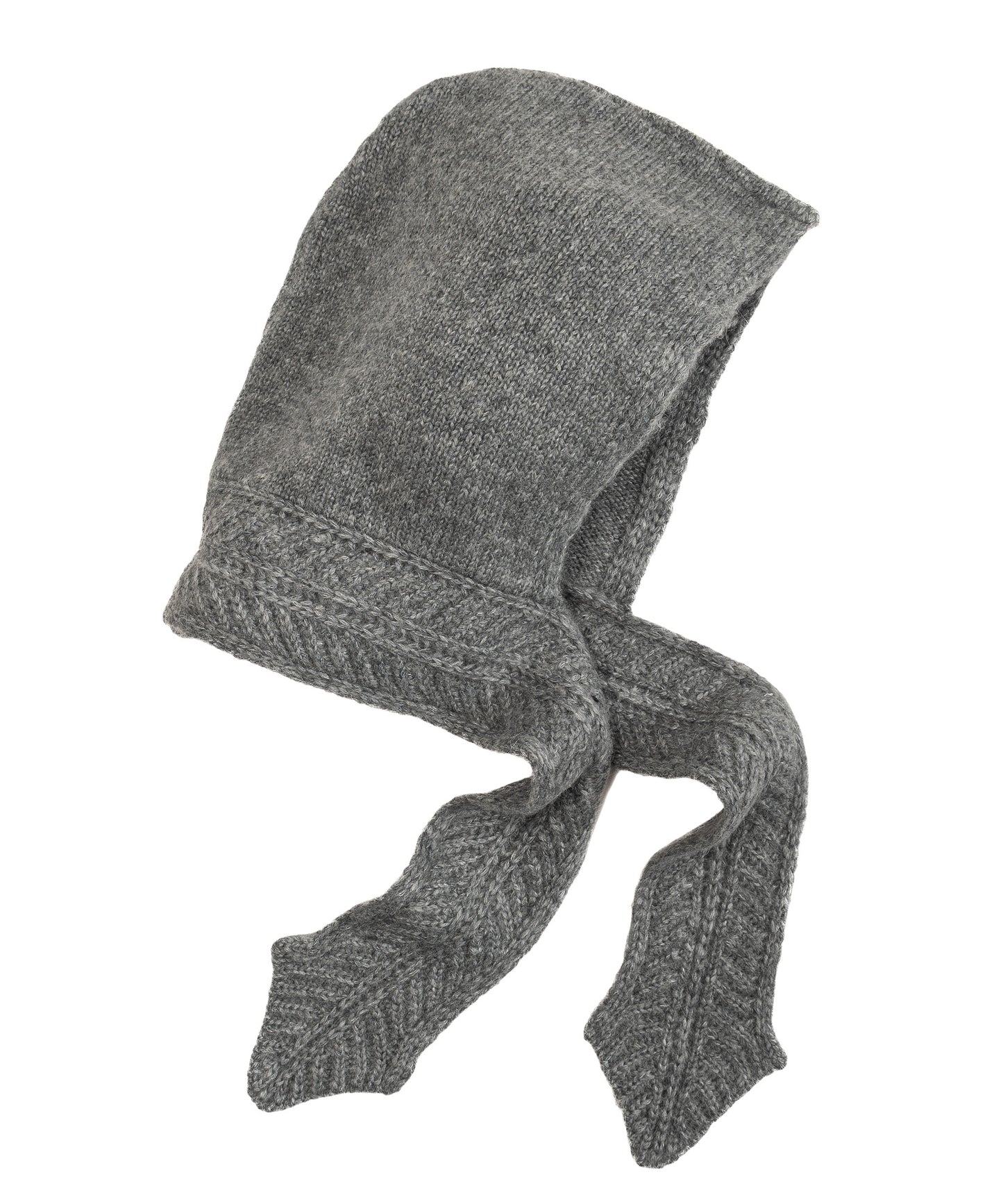Fuzzy Scarf Hood in color silver/grey