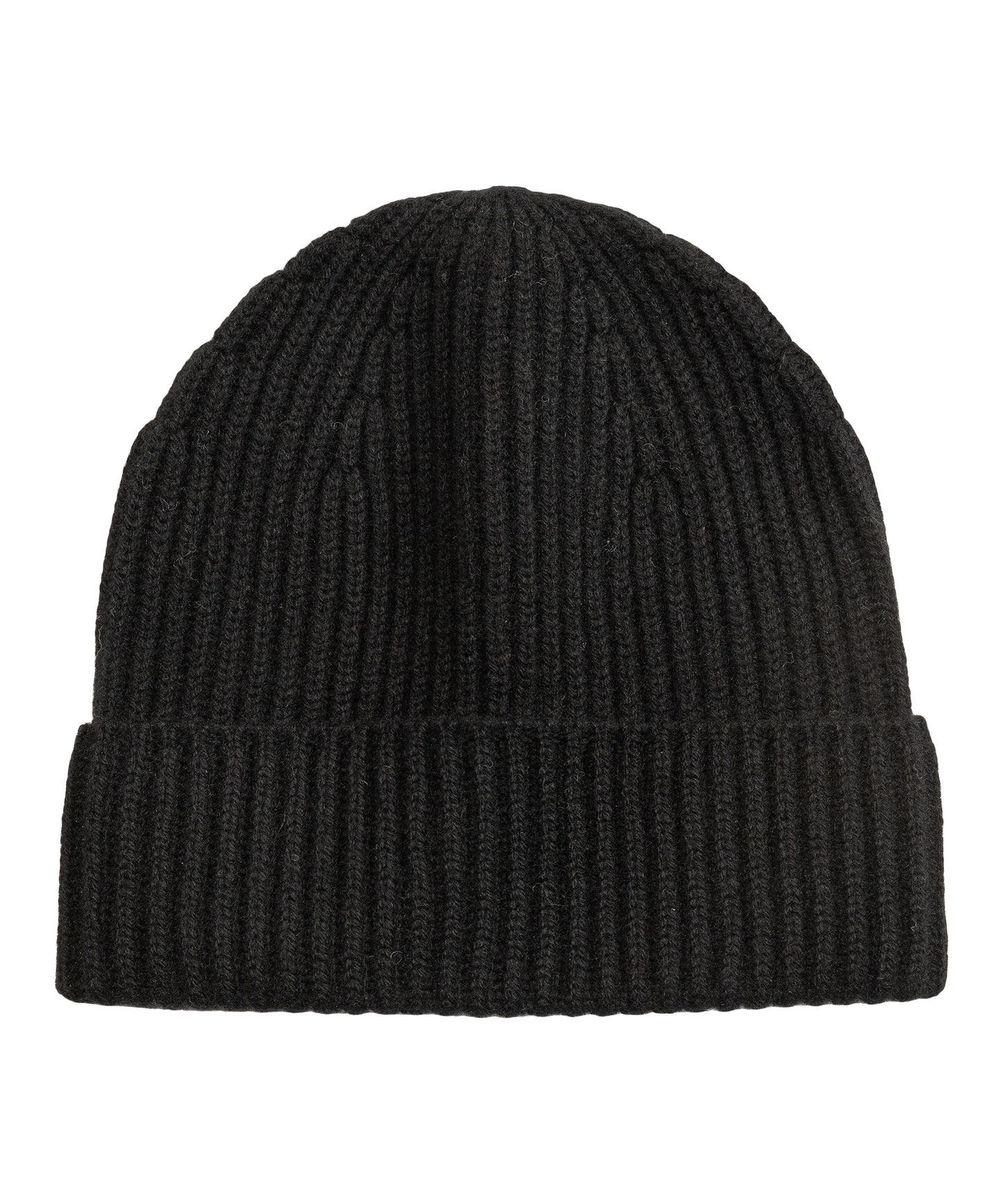 Basic Cardigan Stitch Beanie in color black