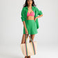 Dalia Beach Bag in color Multi on model