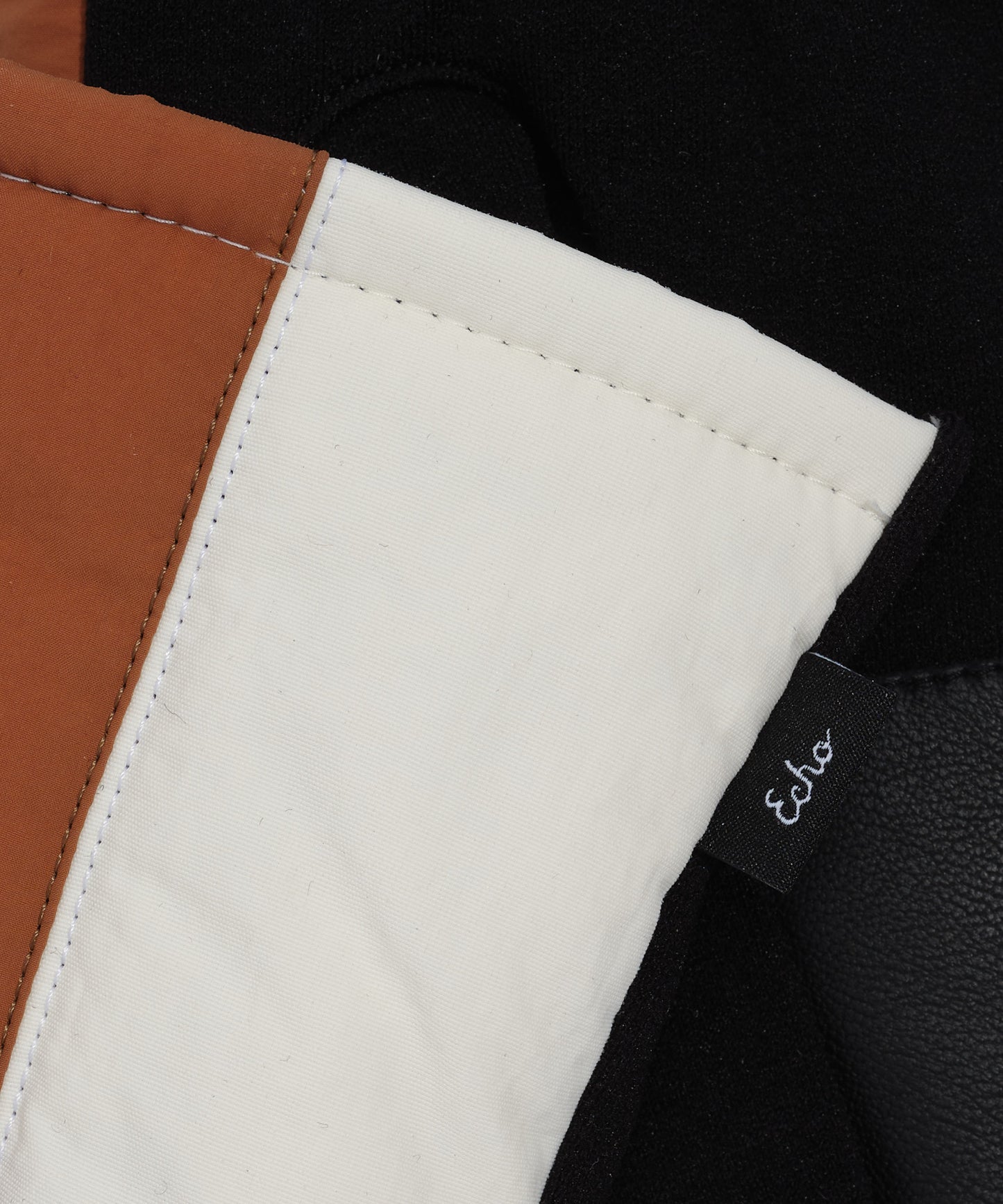 Cloud Patchwork Glove in color Black/Cream