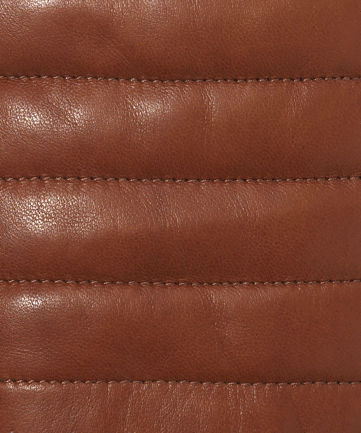 Channel Quilted Leather Hand-warmer in color Chestnut