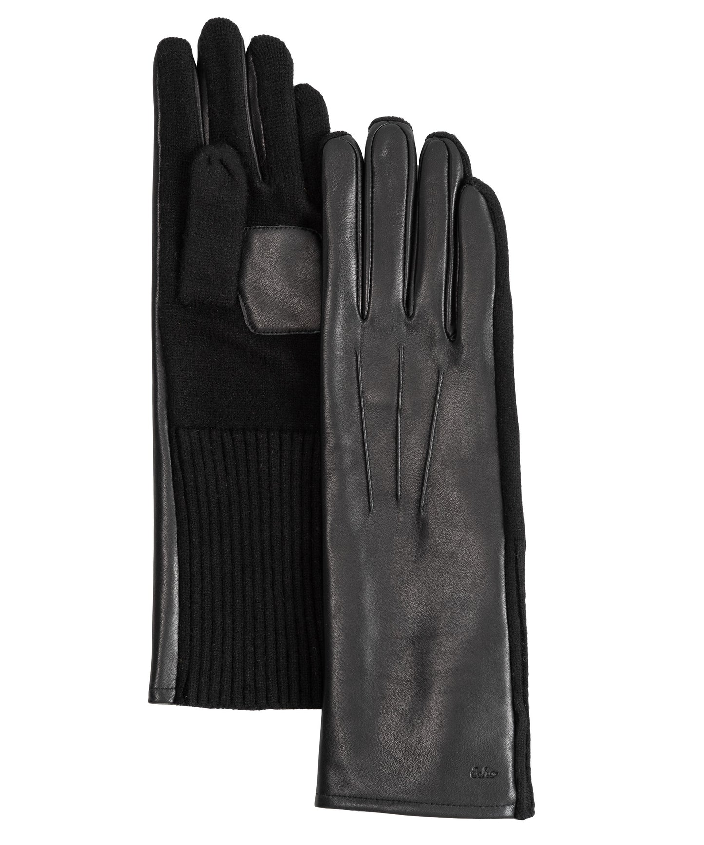 Long Leather Glove in color black