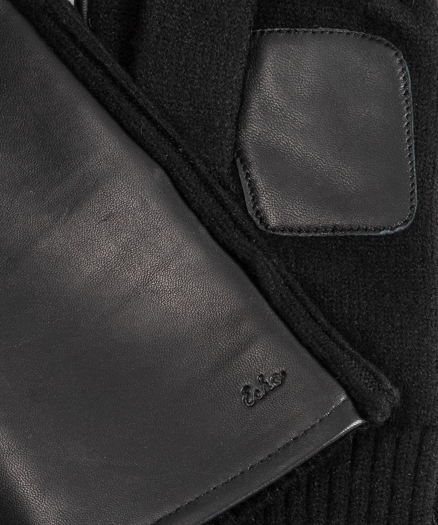 Long Leather Glove in color black