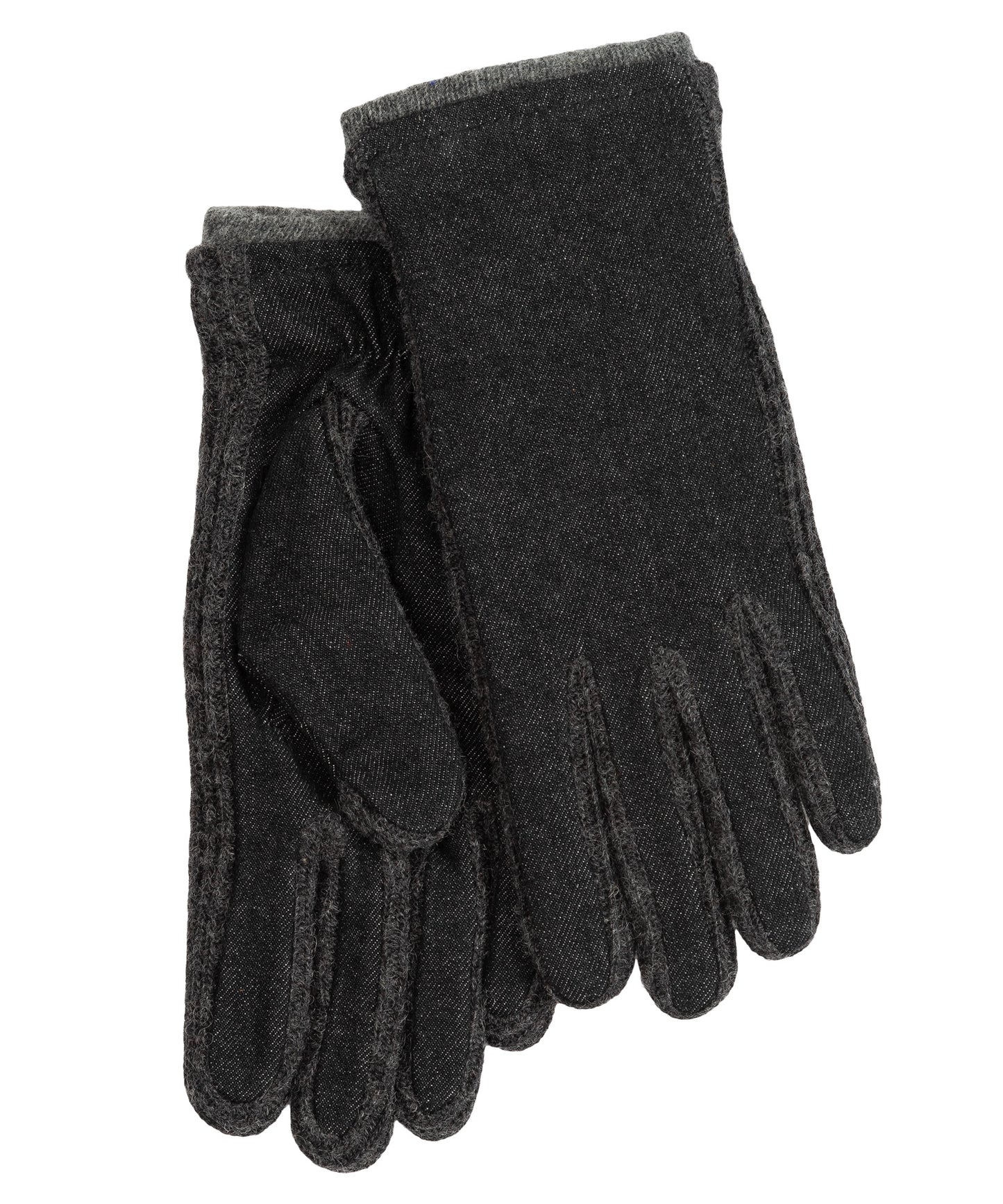 Denim Combo Glove in color black