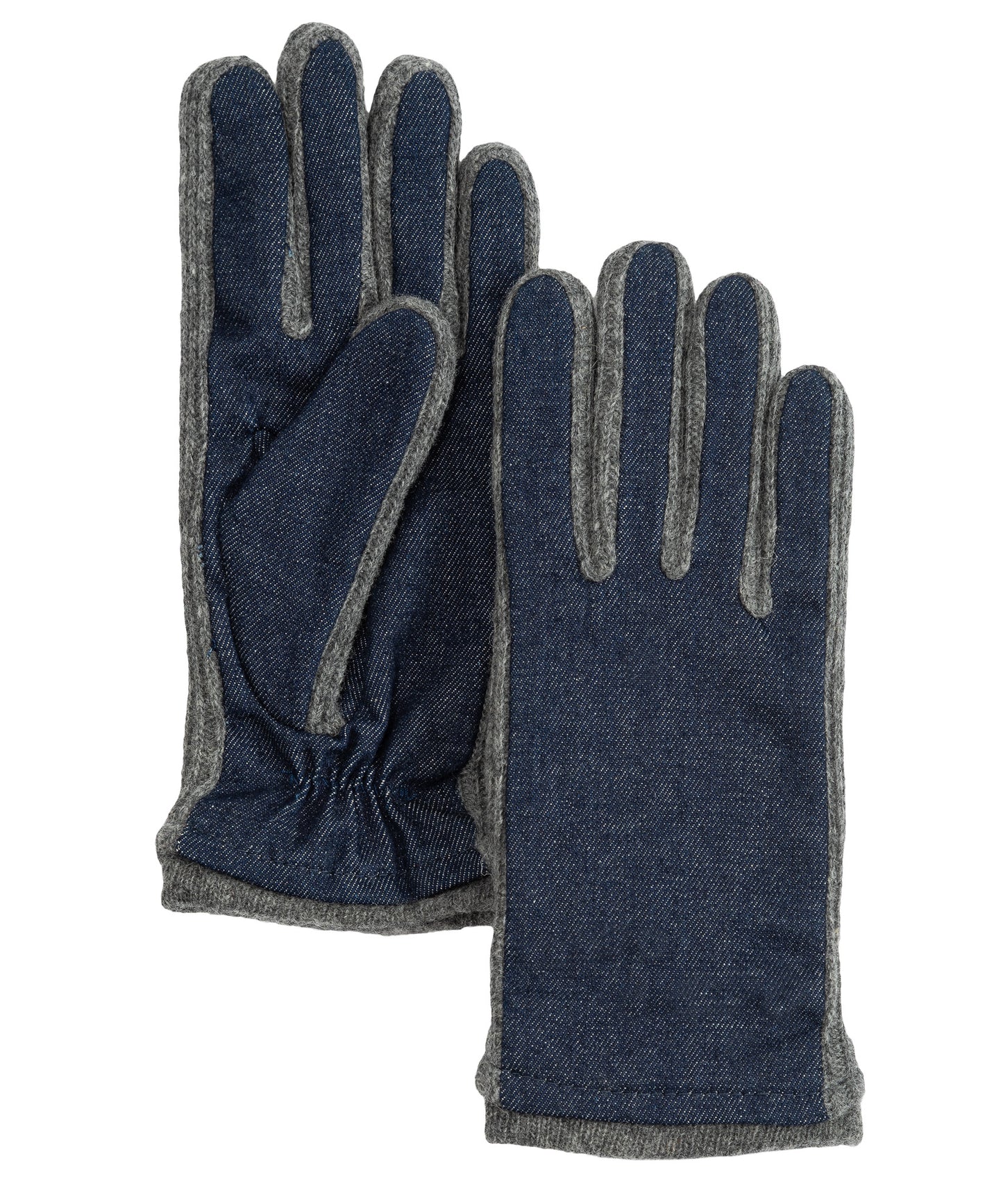 Denim Combo Glove in color navy/denim