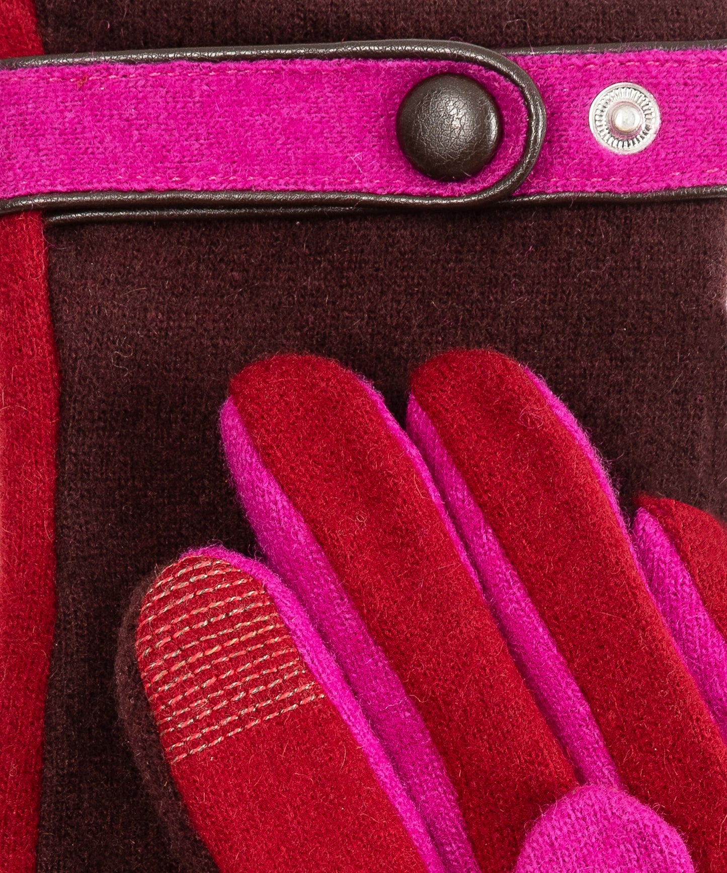 Adjustable Belt Glove in color winter berry