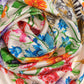 Bengal Blooms Silk Square in color Alabaster