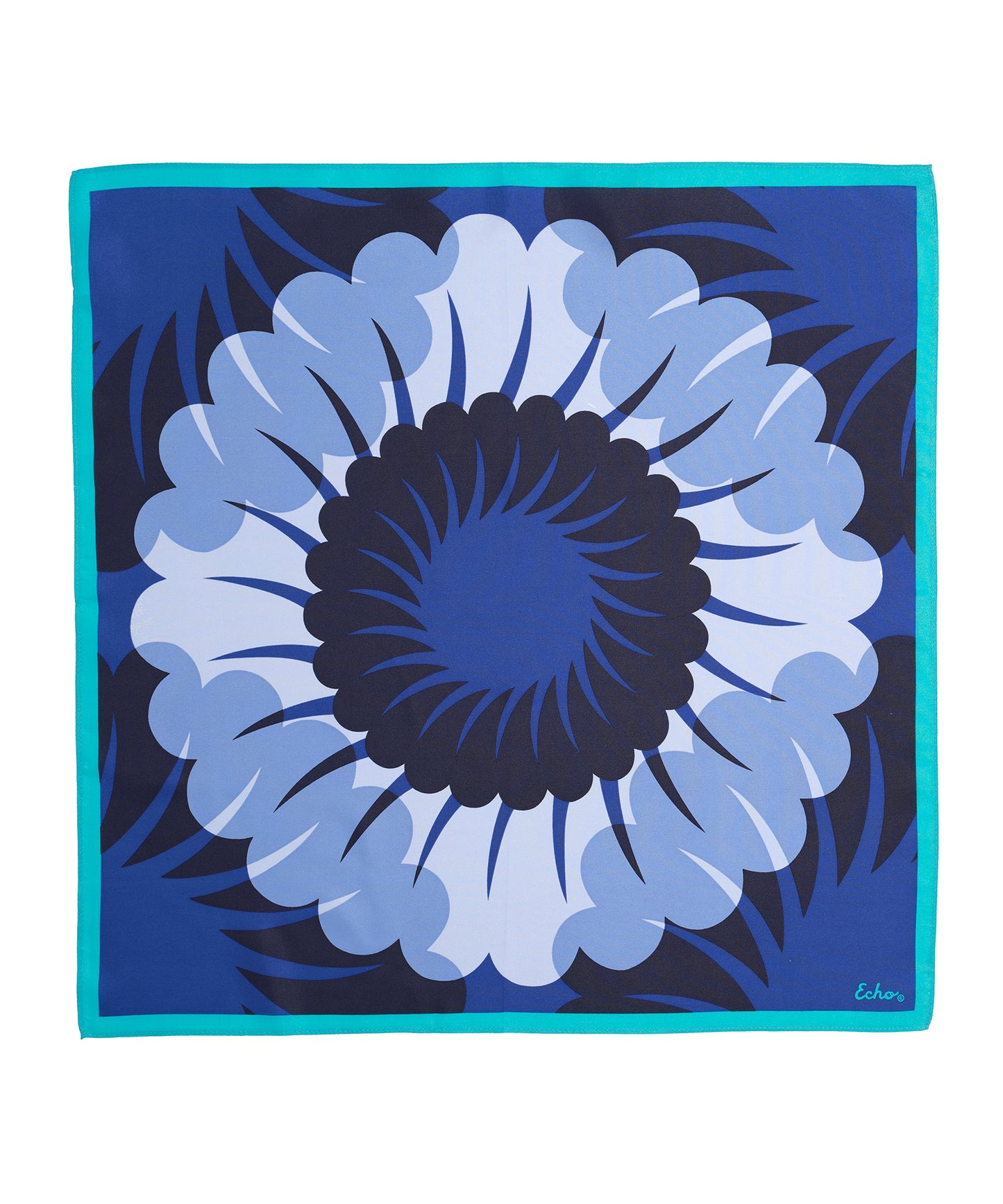 Turntable Silk Bandana in color Mystic Blue