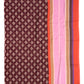 Foulard Stripe Wrap in color Wine