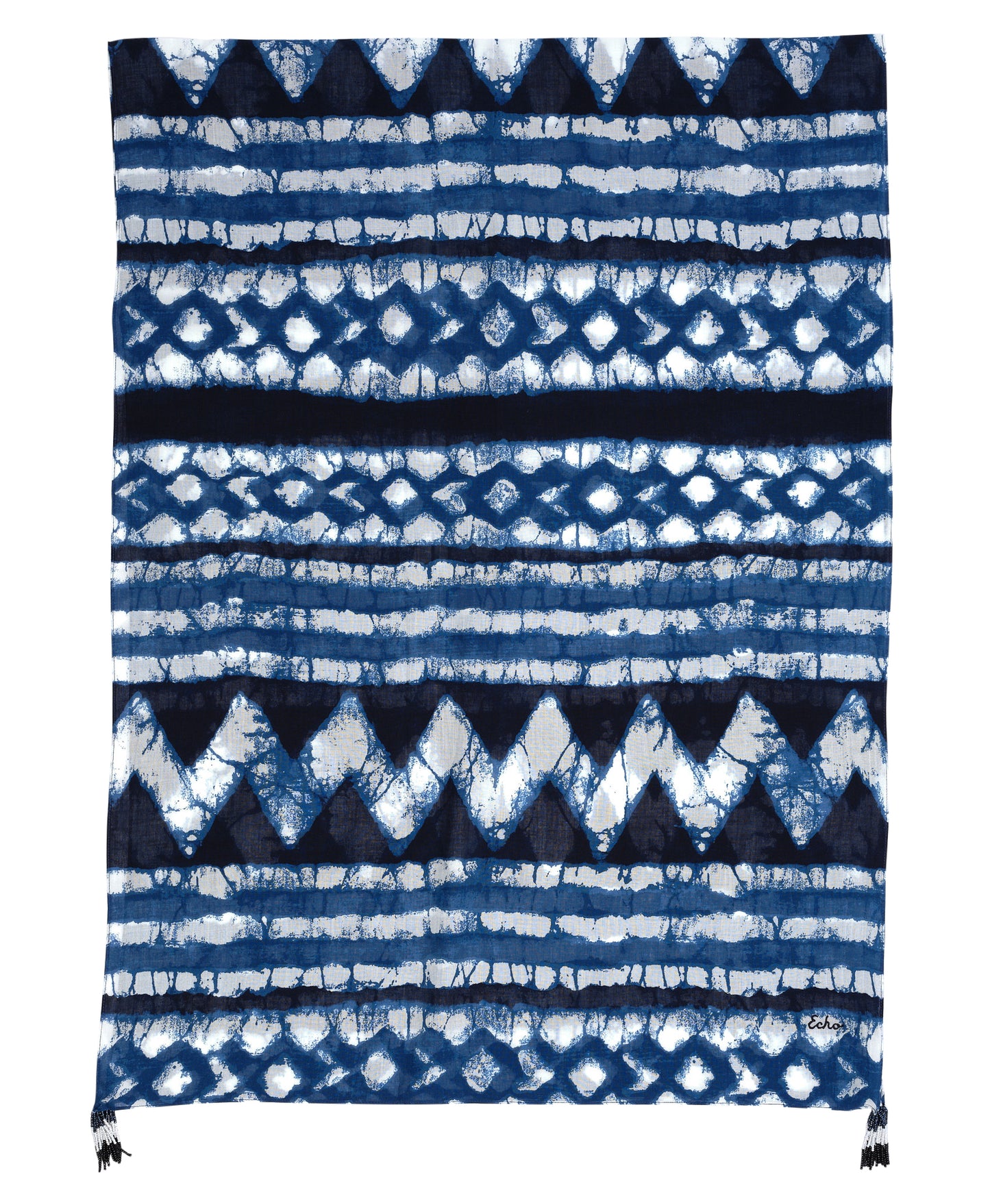 Batik Chevron Wrap in color Indigo