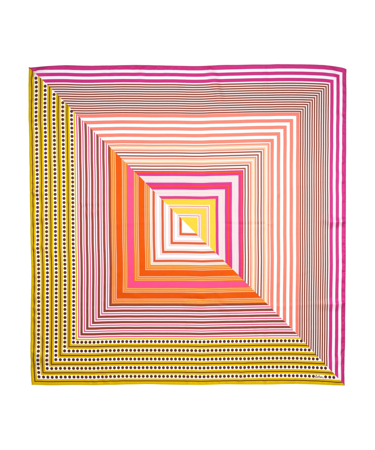 Stripe Vortex 35" Silk Square Scarf