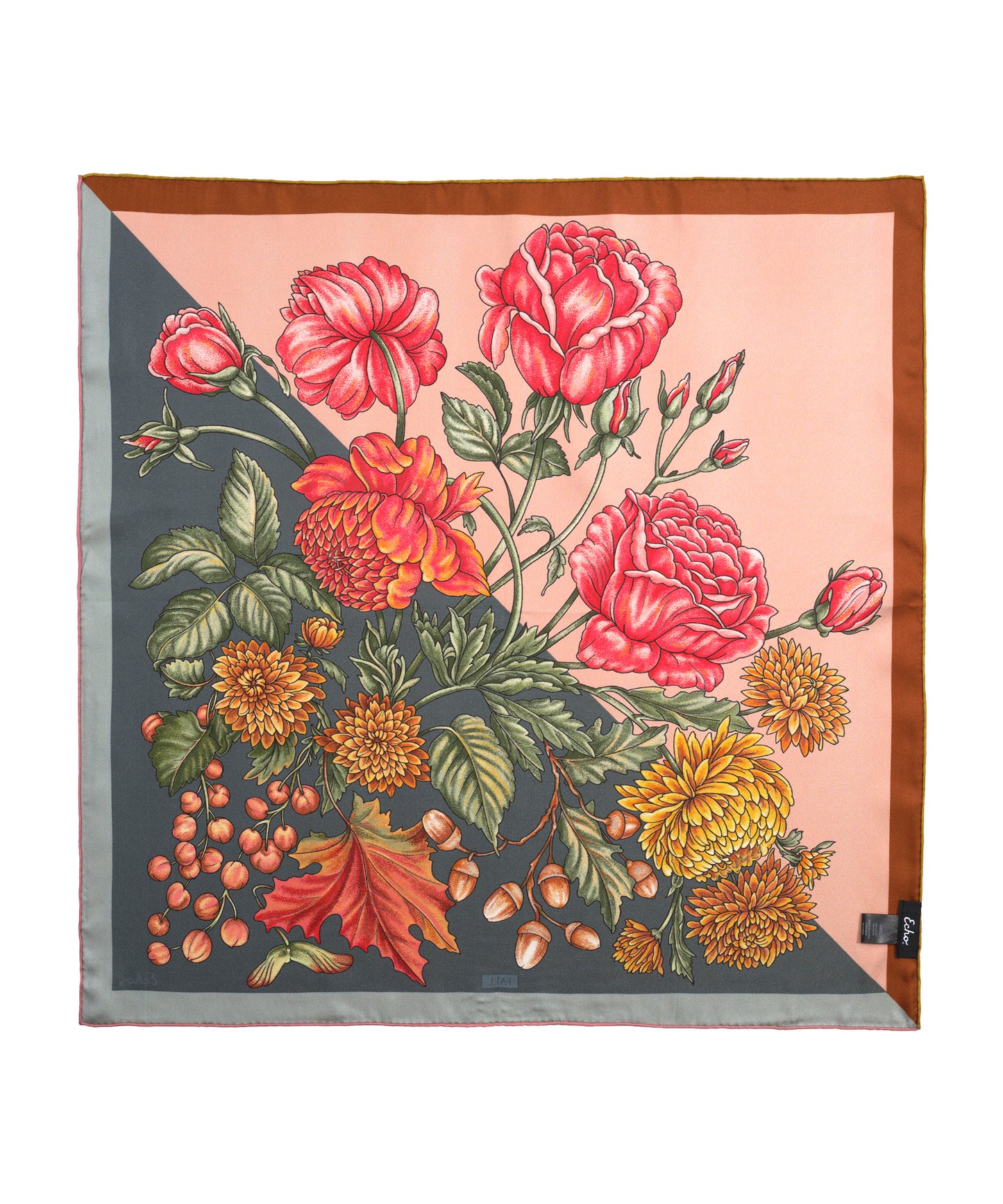 The Seasons Fall Silk Bandana in color multi