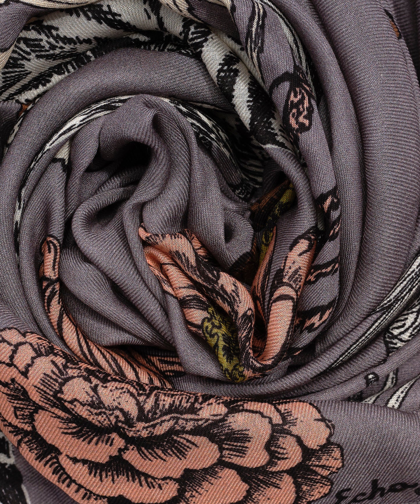 Central Park Square Scarf in color charcoal