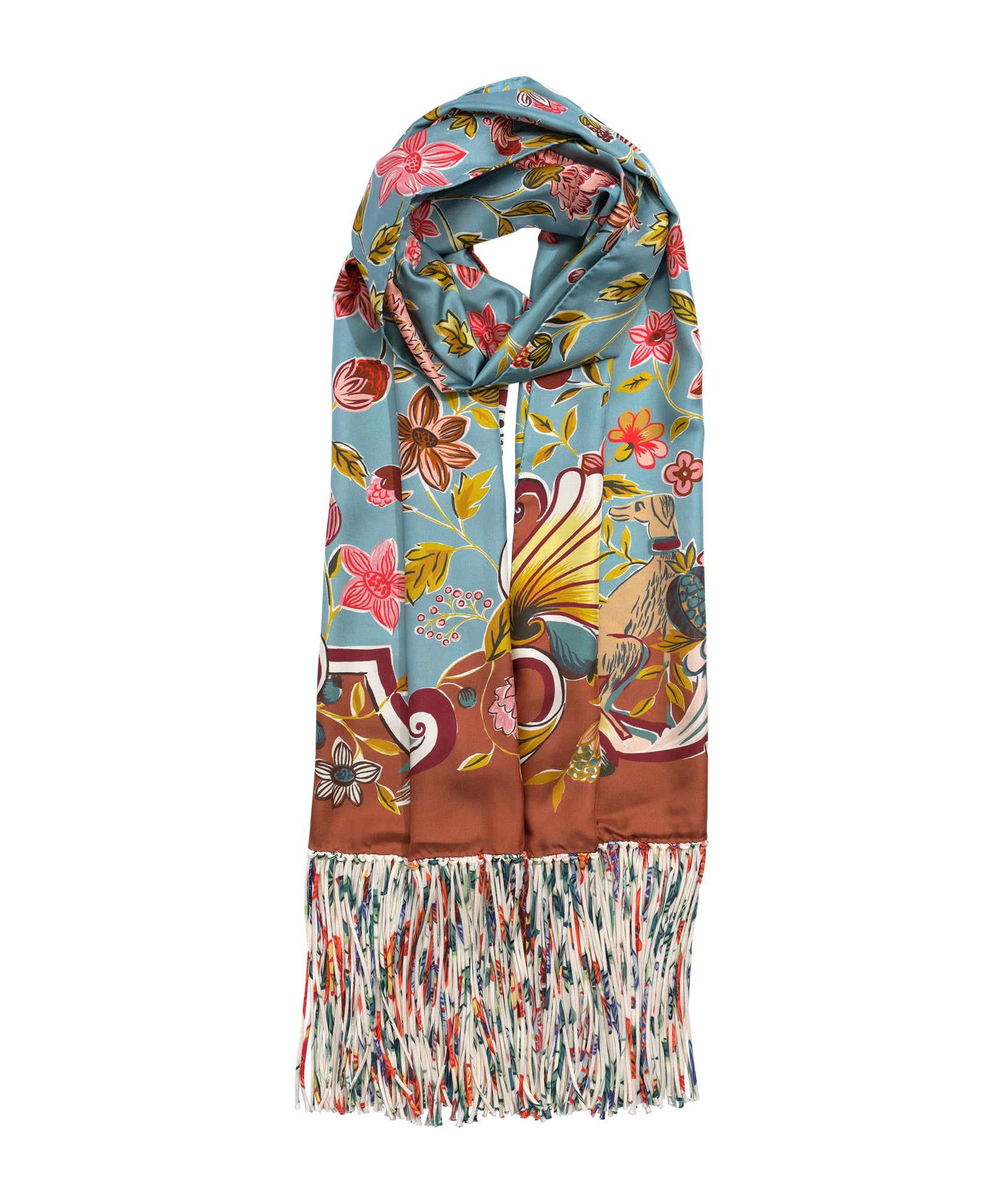 Foulard plissé imprimé ivoire femme | Morgan Foulard plissé imprimé ivoire femme | Morgan