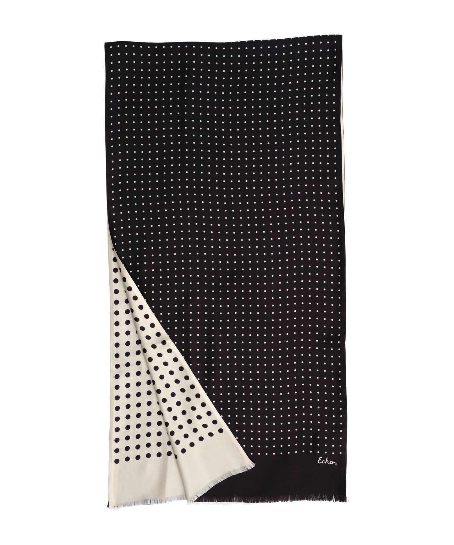 Tubular Dot Scarf in color black