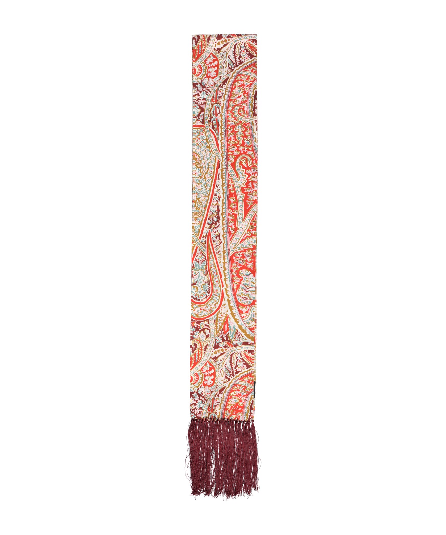 Paisley Tubular Fringe Scarf in color multi