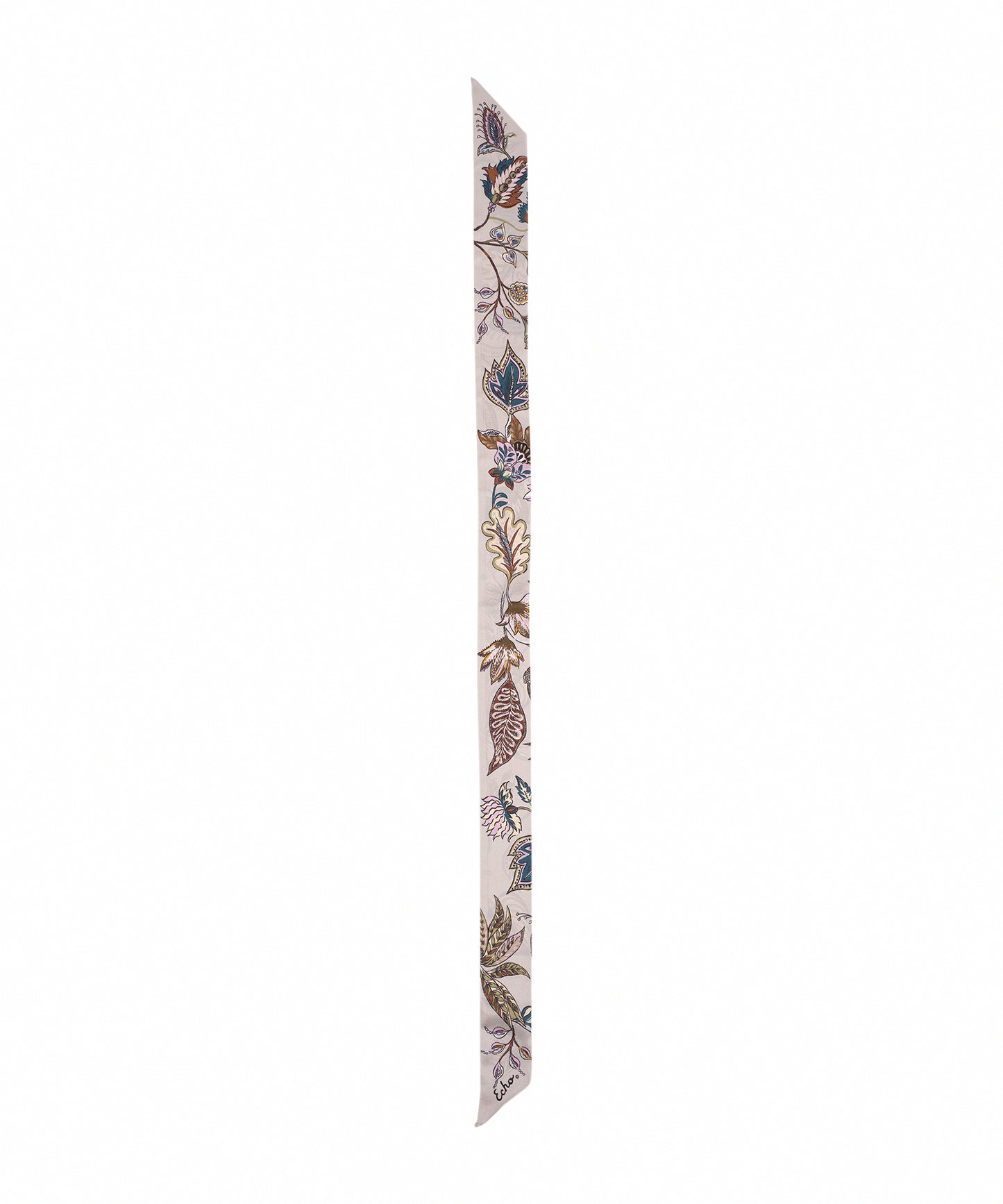 Falling Leaves Ribbon Scarf in color silver