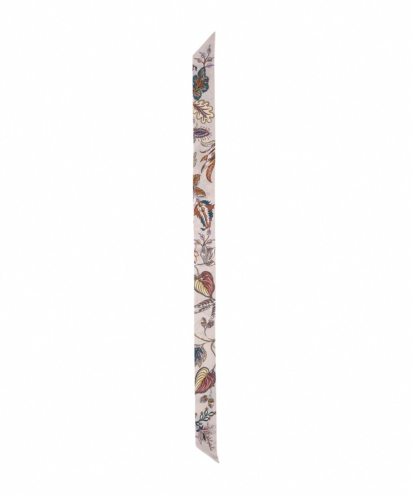 Falling Leaves Ribbon Scarf in color silver