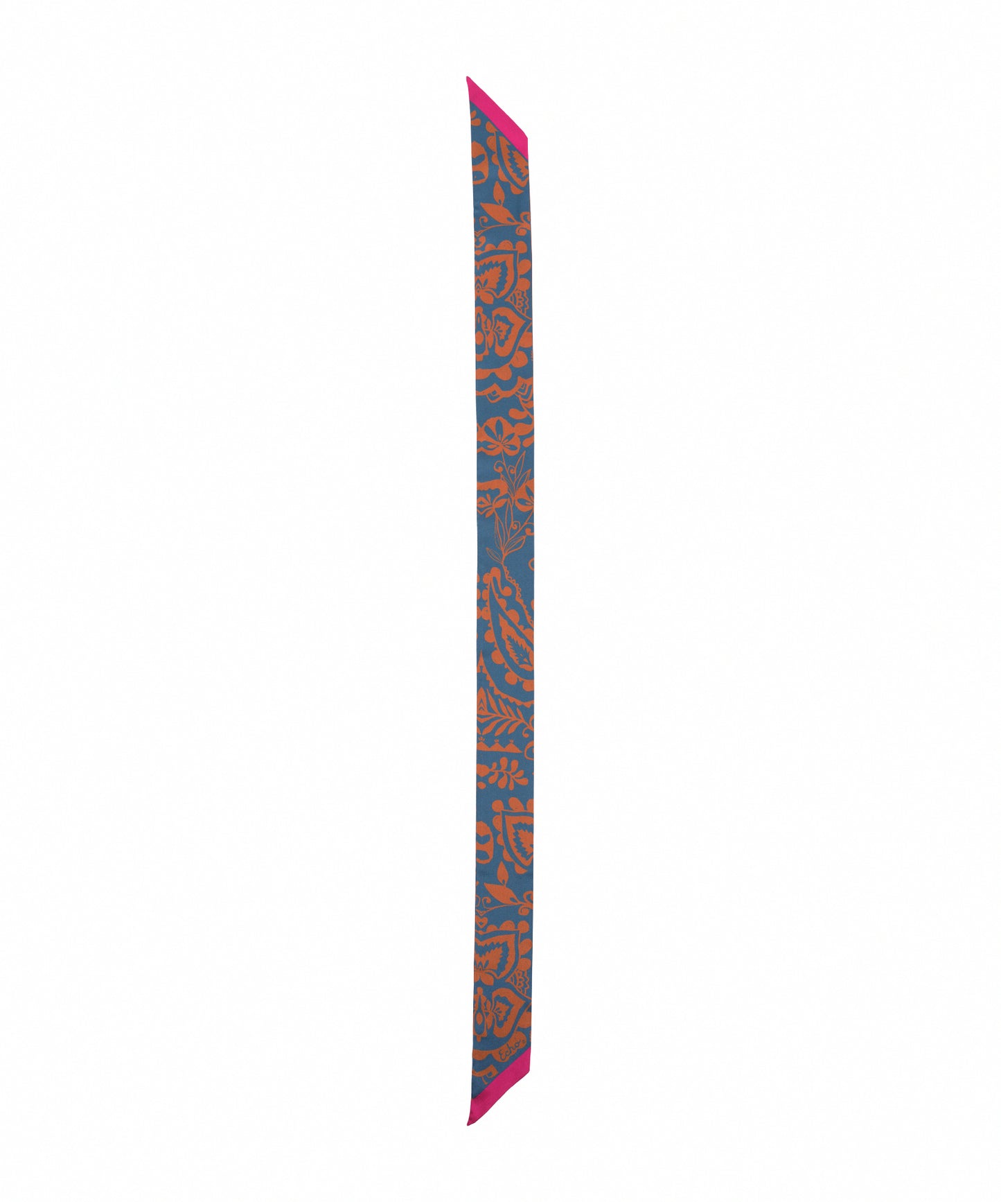 Park Paisley Silk Ribbon Scarf in color stargazer blue