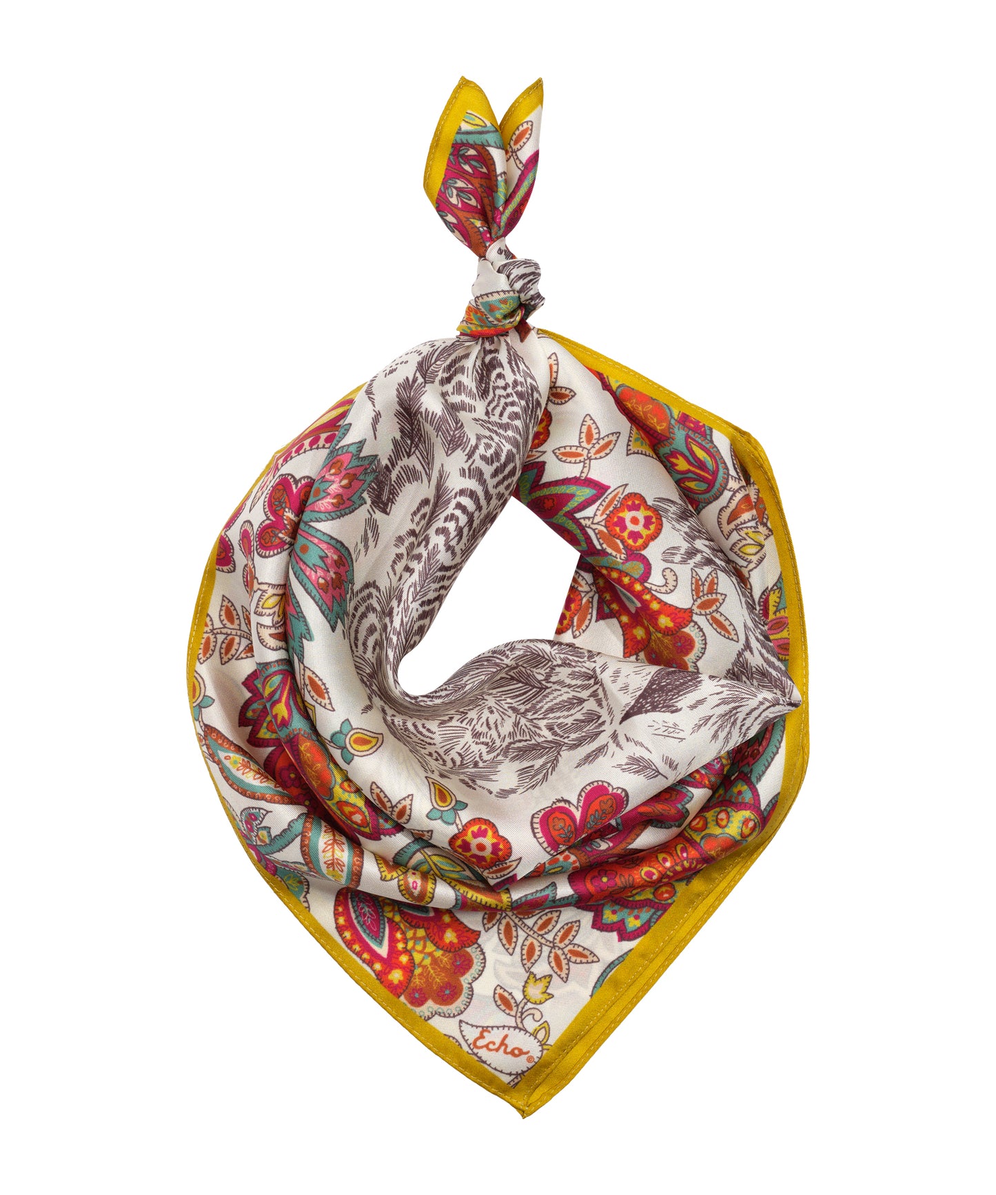 Flaco Silk Bandana in color citron