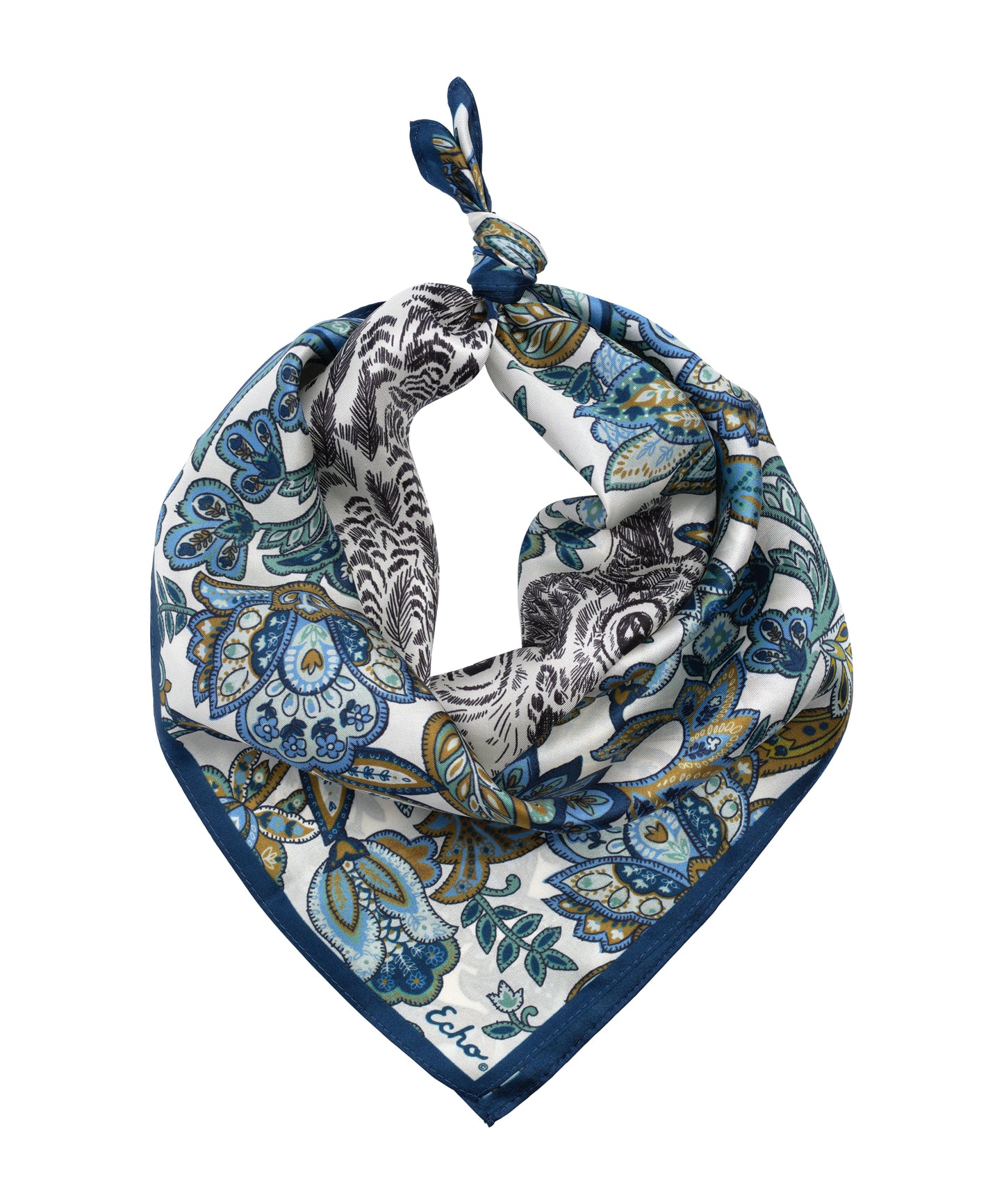 Flaco Silk Bandana in color navy