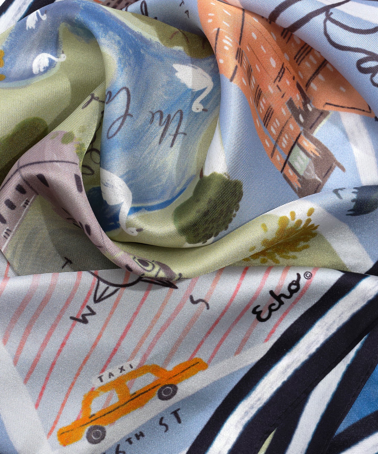 Central Park Silk Bandana in color french blue