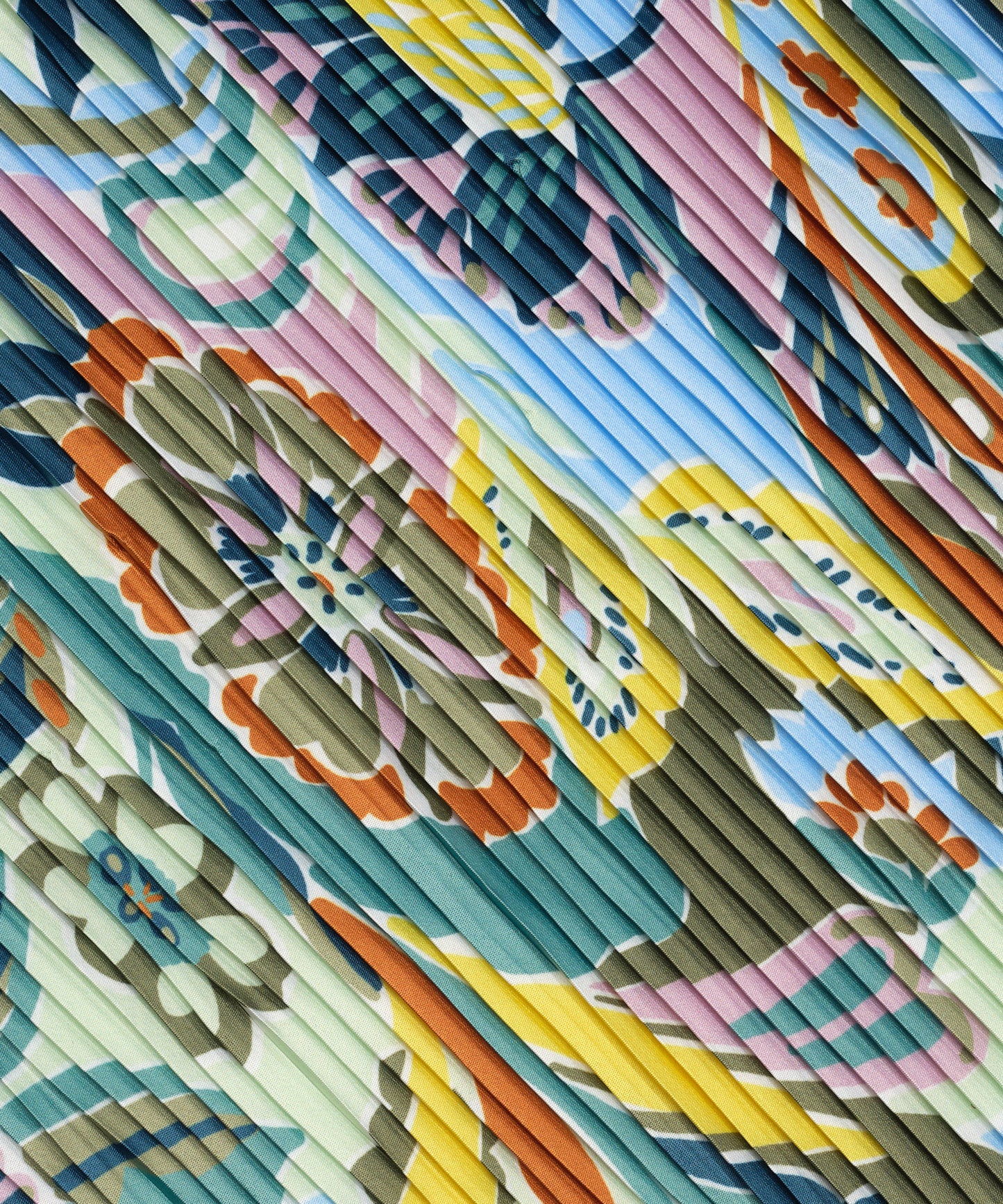 Crazy Paisley Pleated Diamond in color citron