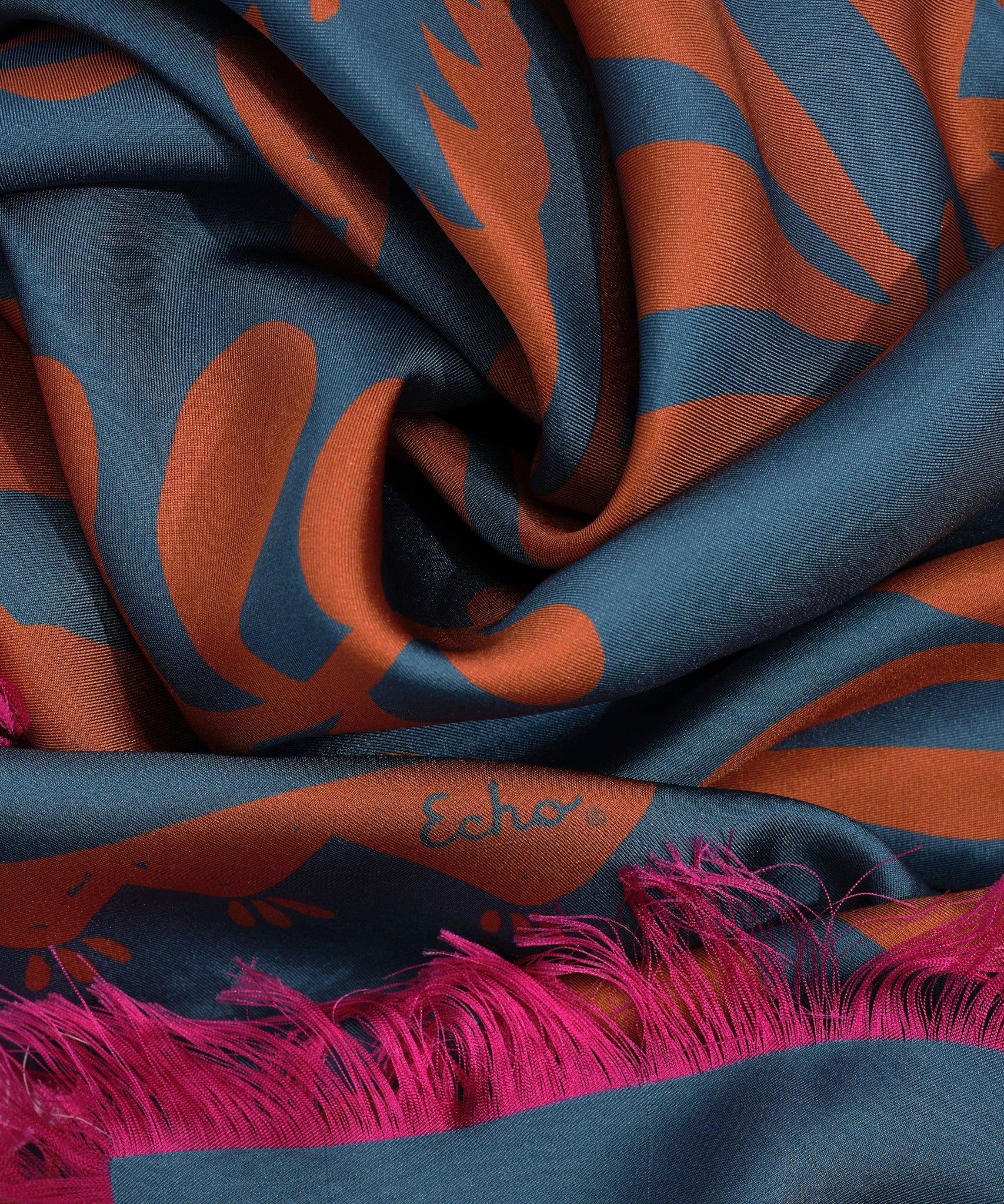 Park Paisley Oversized Silk Square Scarf in color stargazer blue