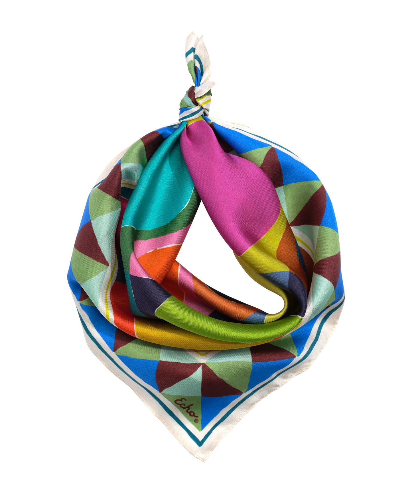 Painted Dots Silk Bandana in color multi