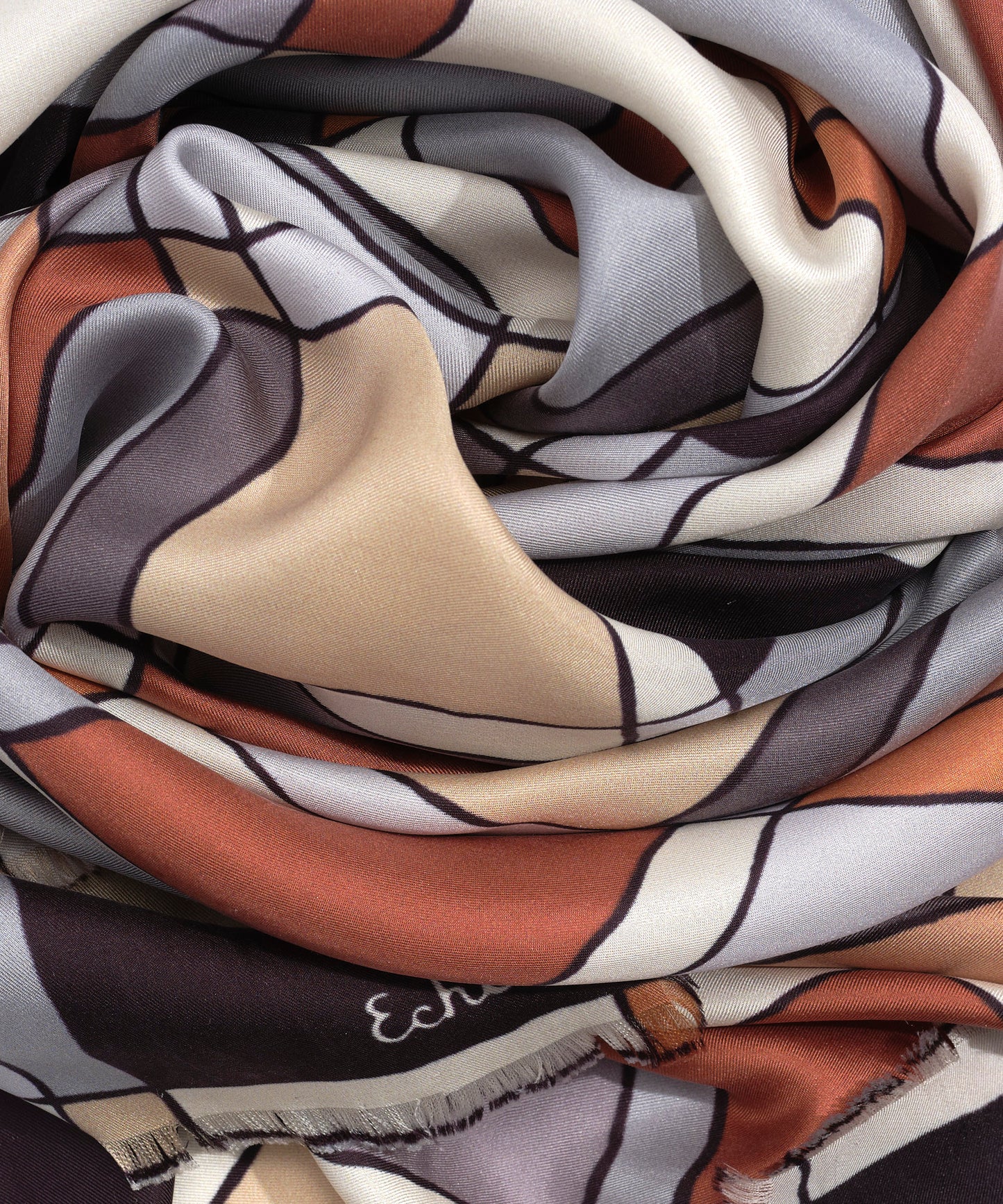 Windowpane 35" Silk Square Scarf in color silver
